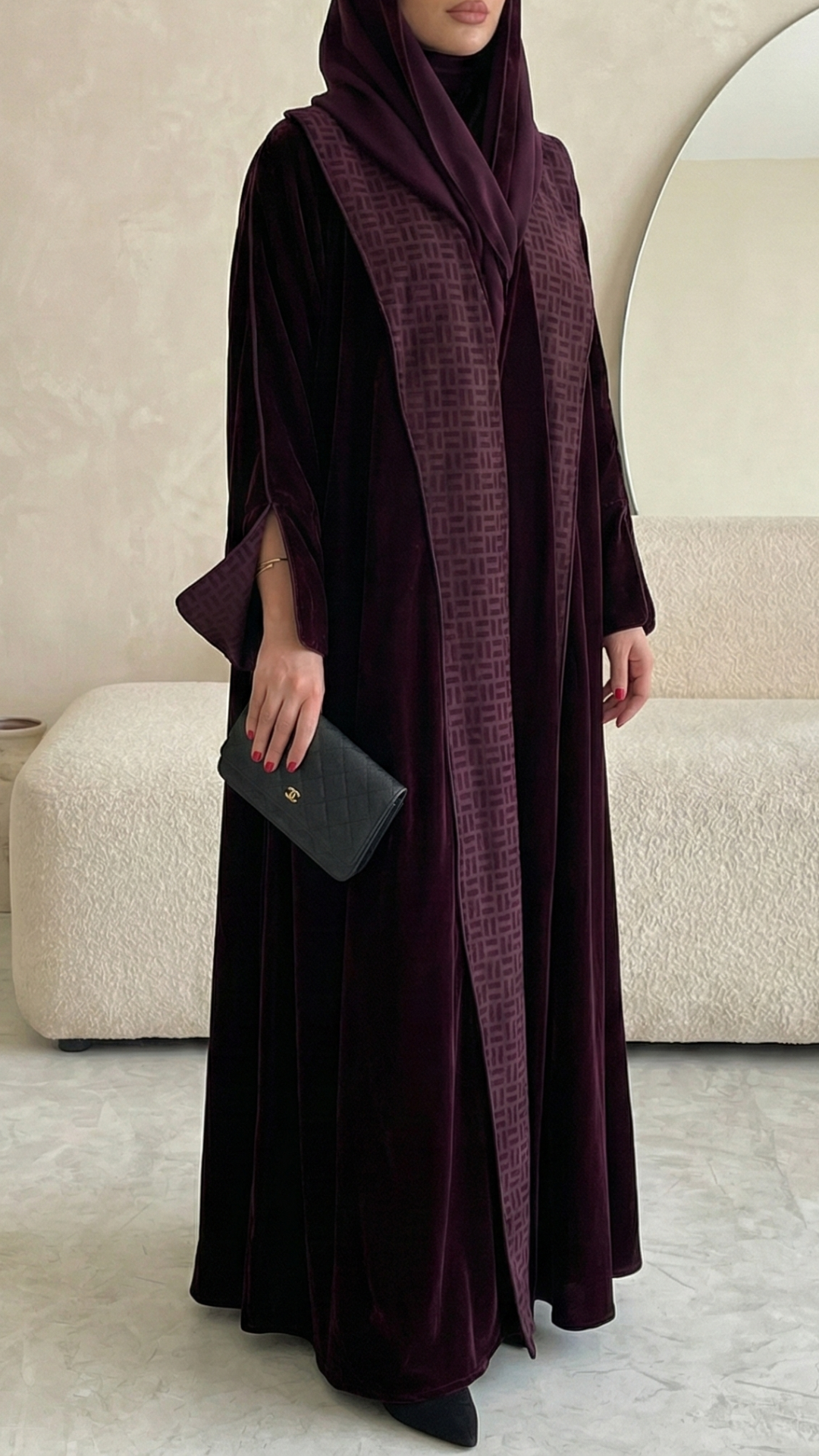 Ruby Velvet Abaya