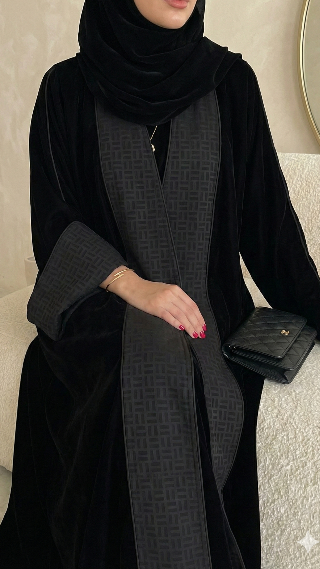 Noir Velvet Abaya
