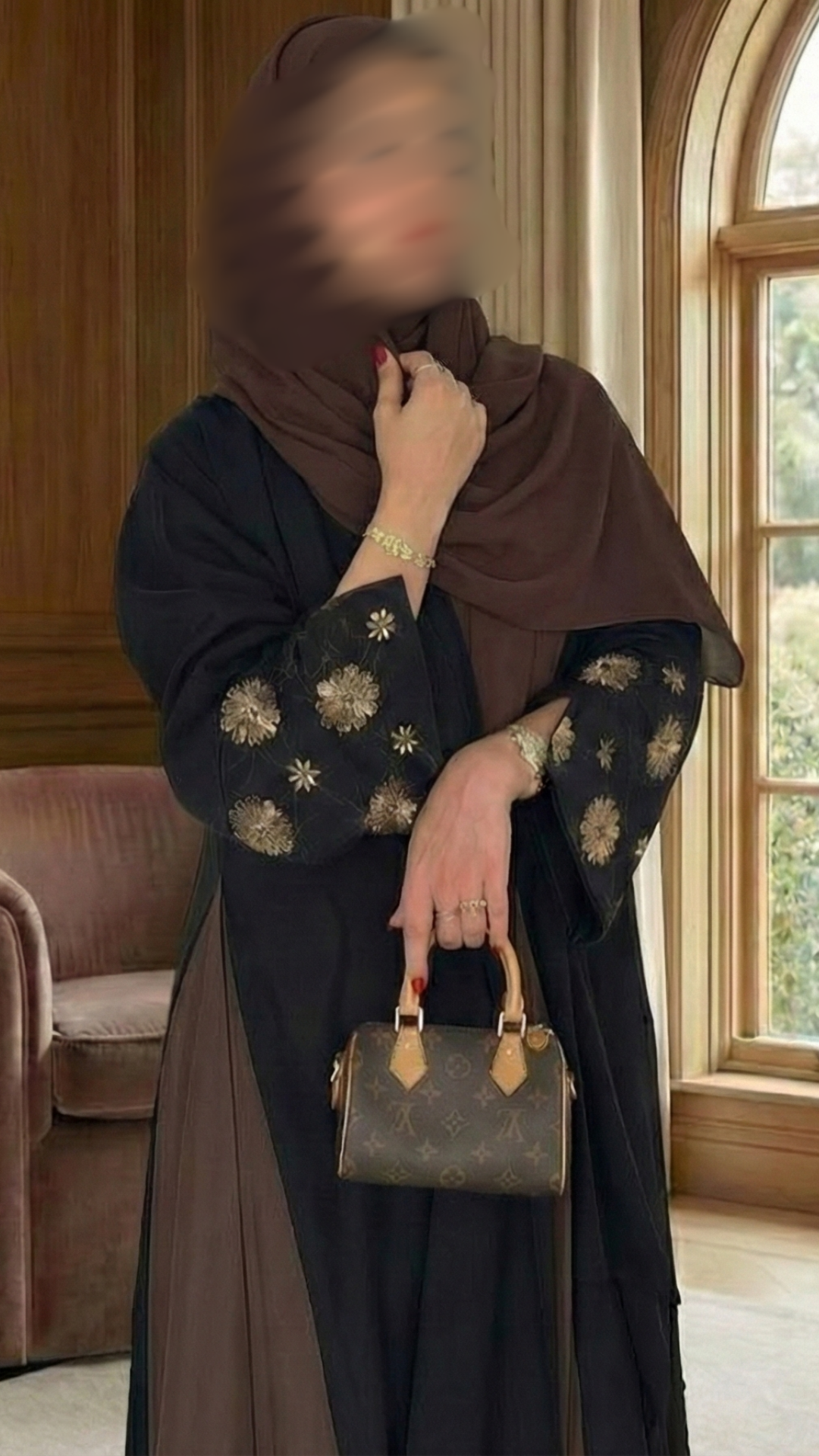Noir Fleur Abaya