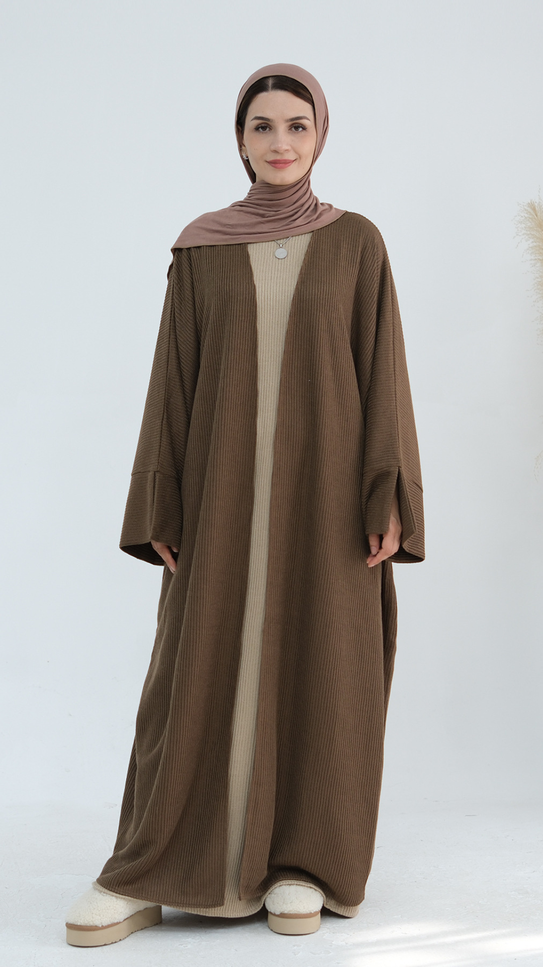 Open Corduroy Abaya