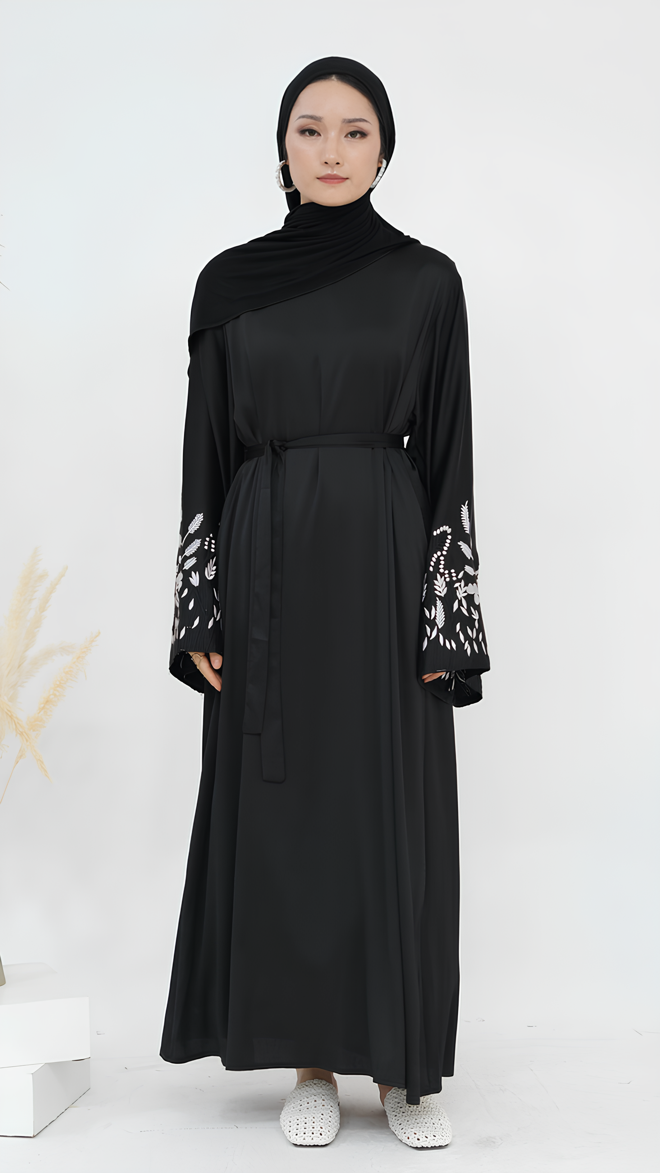 Abaya élégante en sable