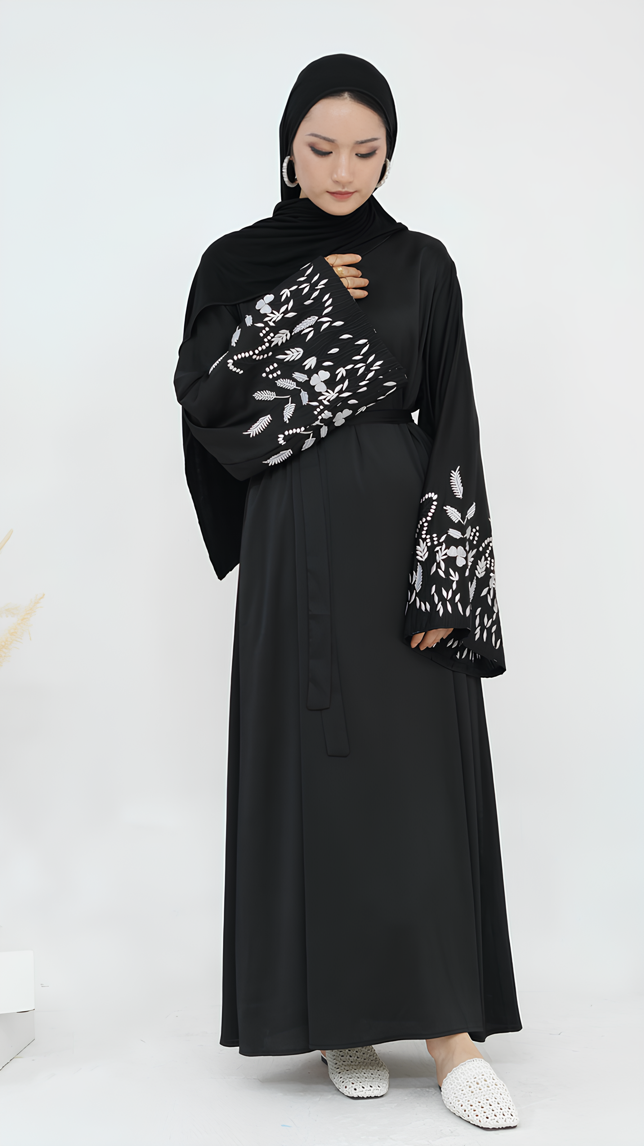 Abaya élégante en sable