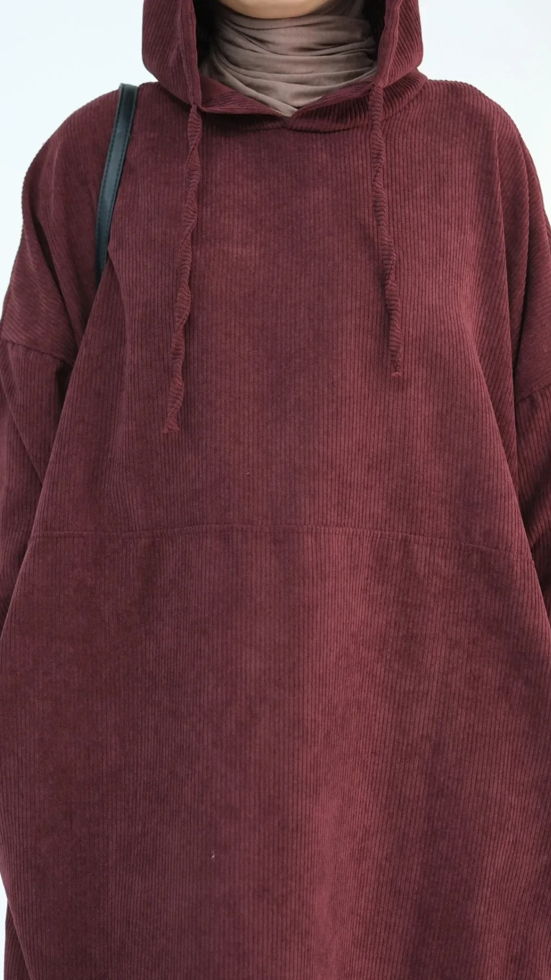 Abaya-Kapuzenpullover aus Cord