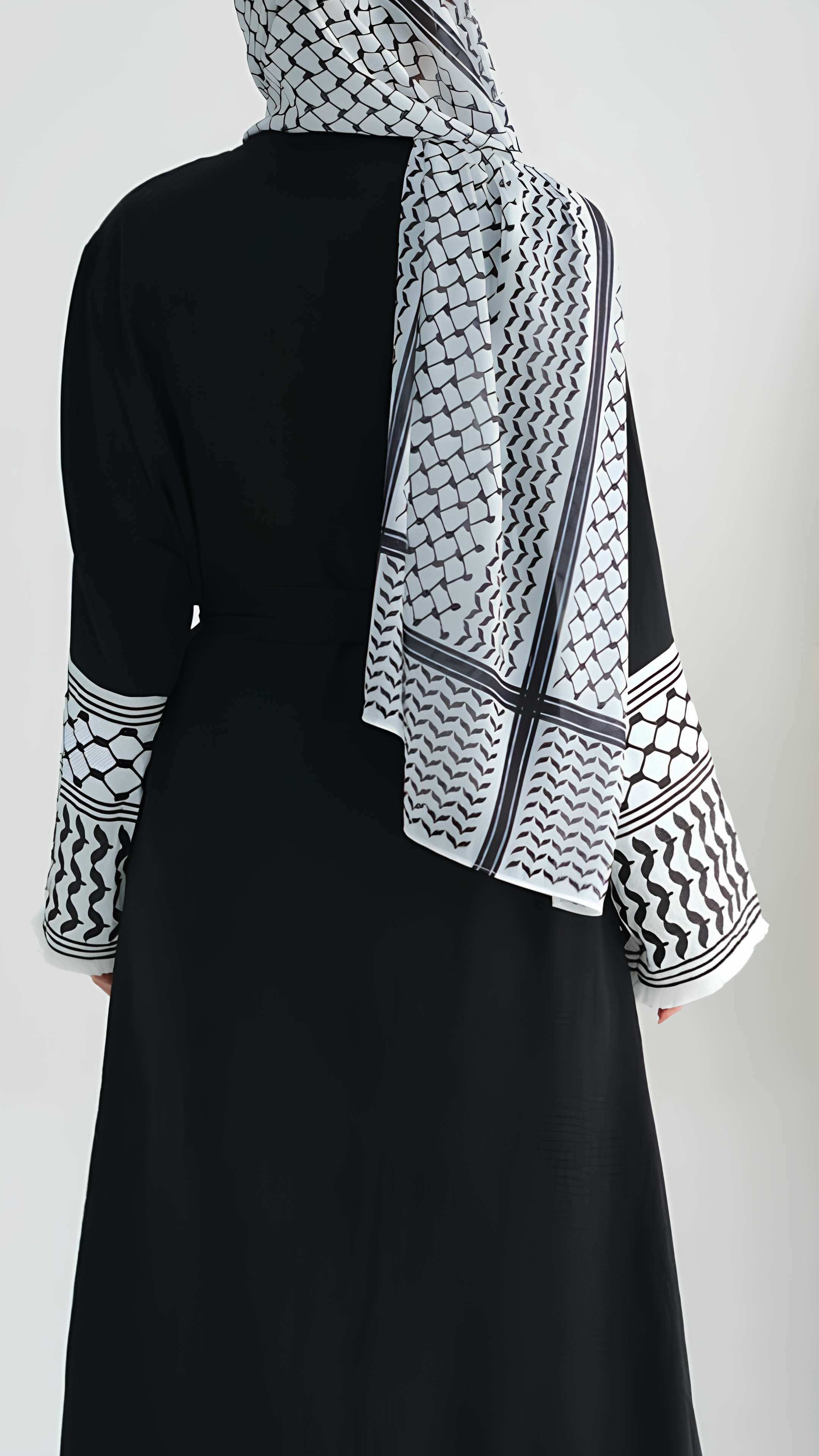 Open Keffiyeh Abaya