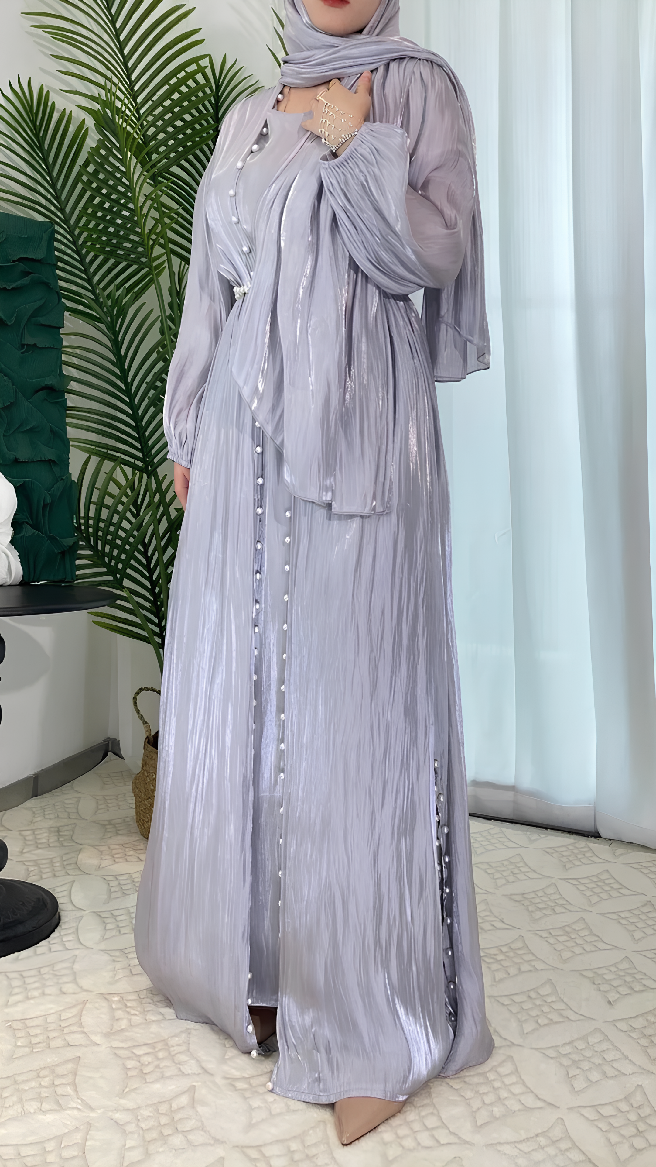 Opulent Pearl Abaya