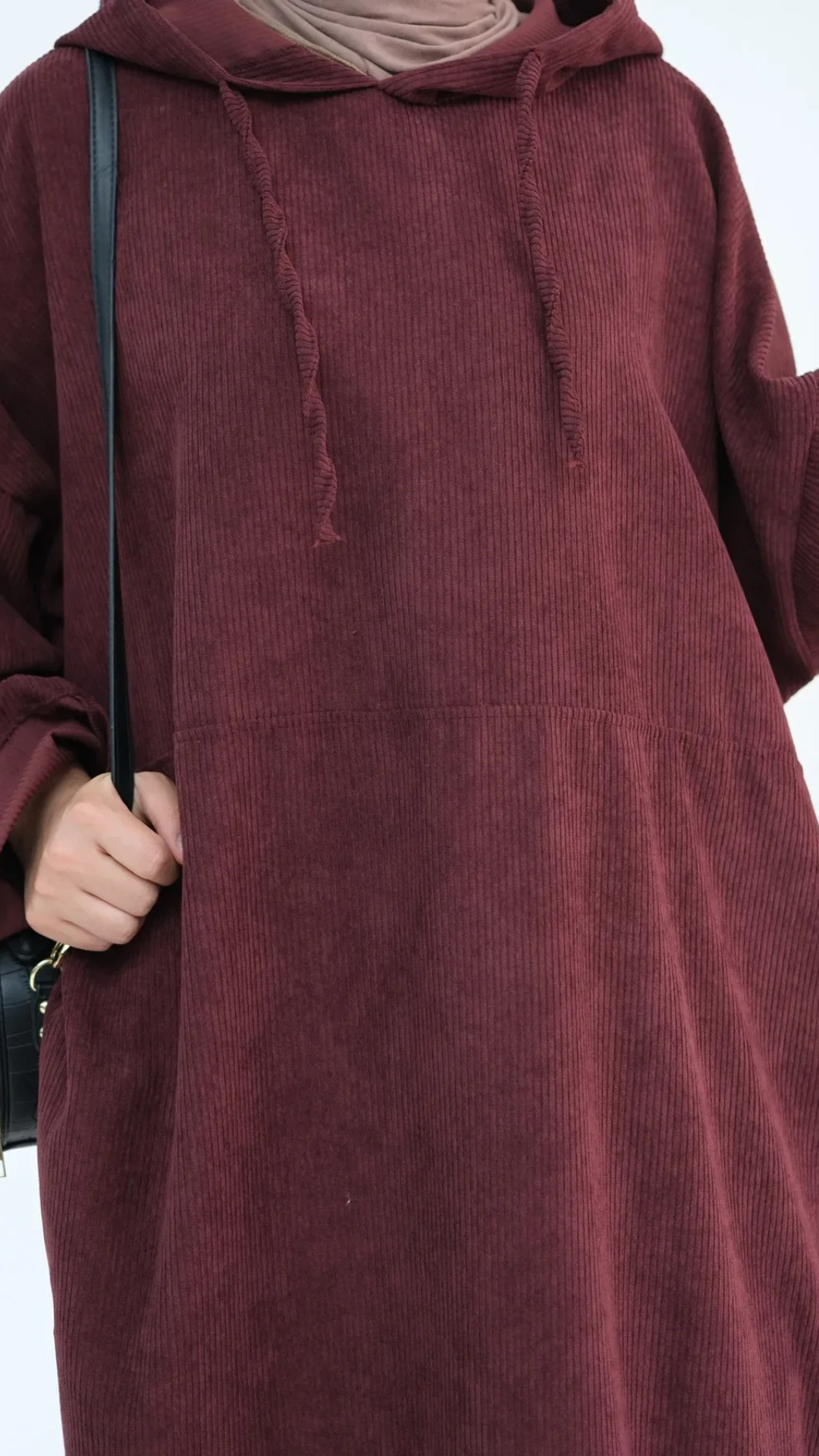 Corduroy Abaya Hoodie