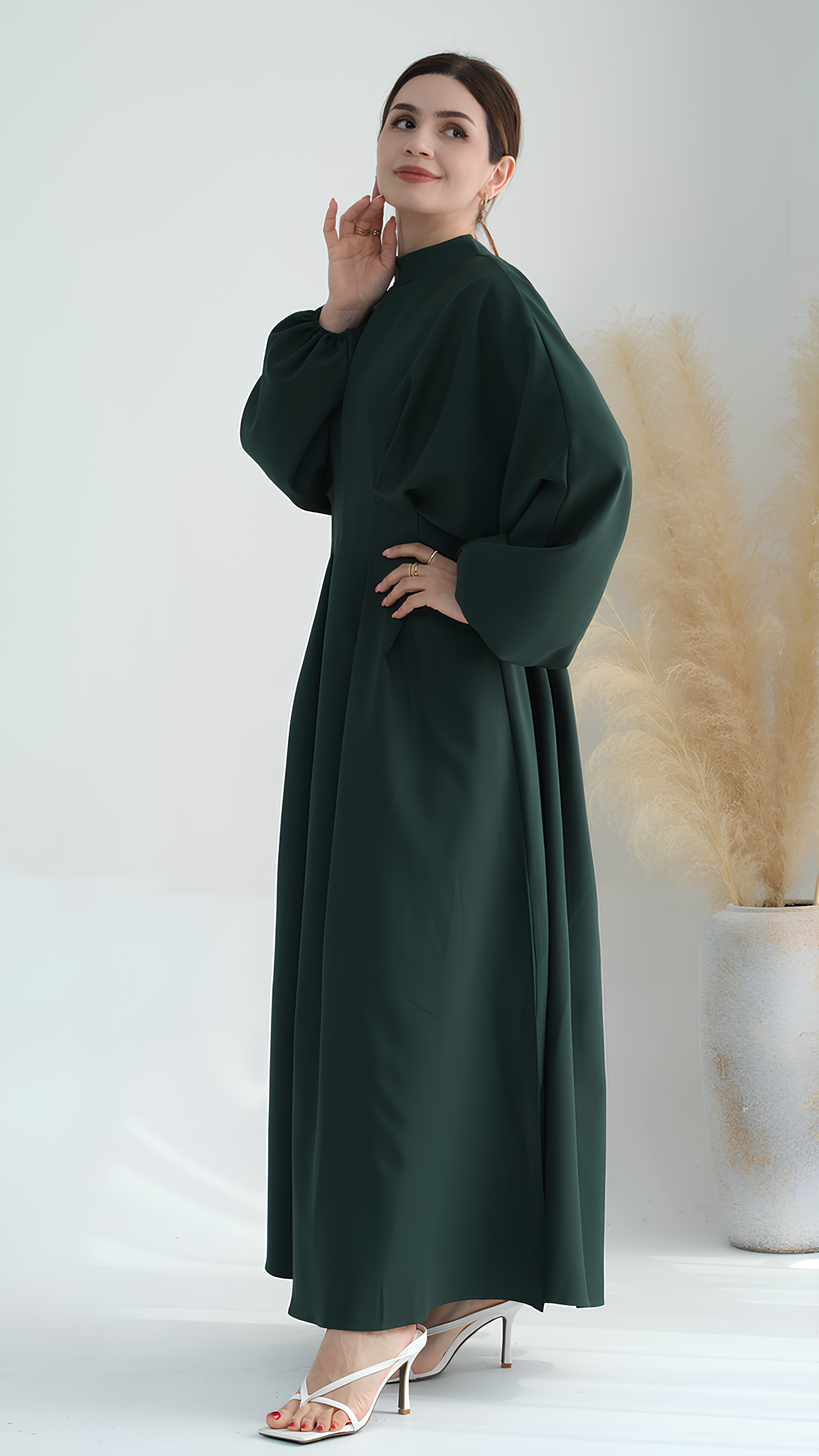 Crimson Luxe Abaya