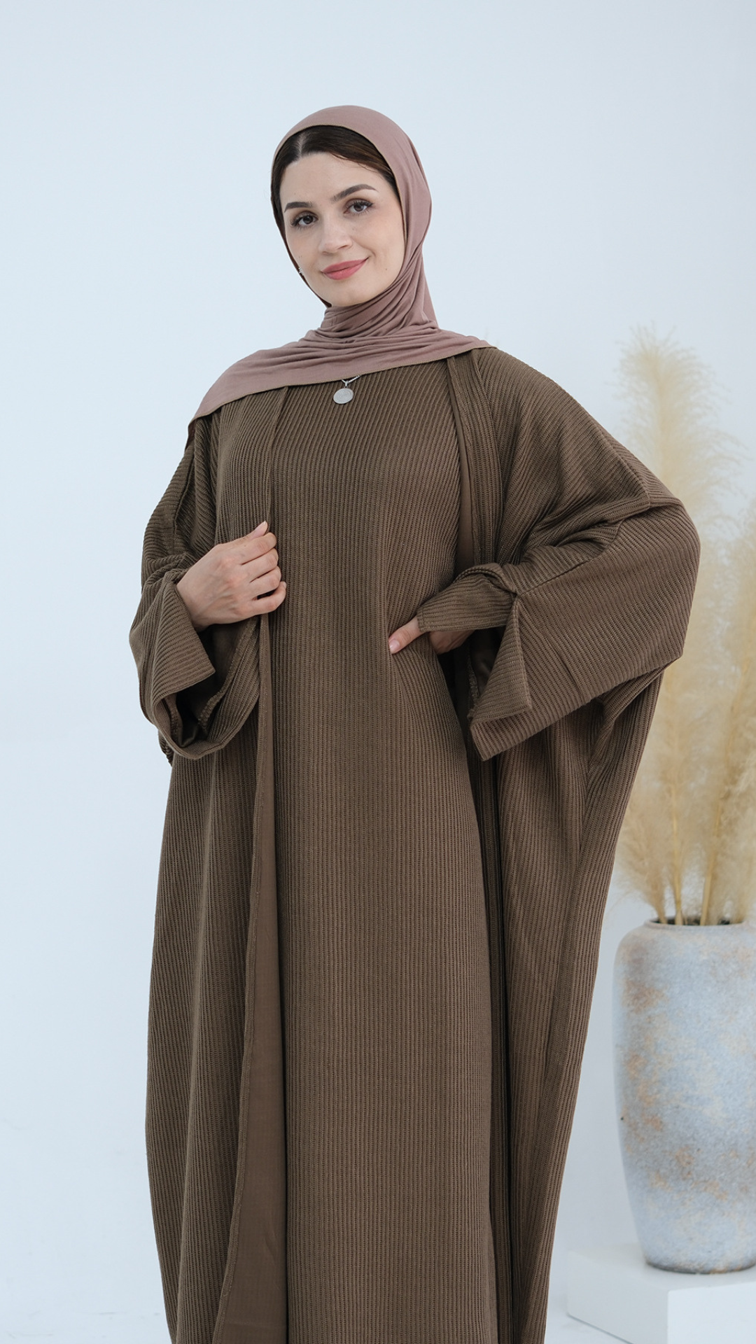 Open Corduroy Abaya