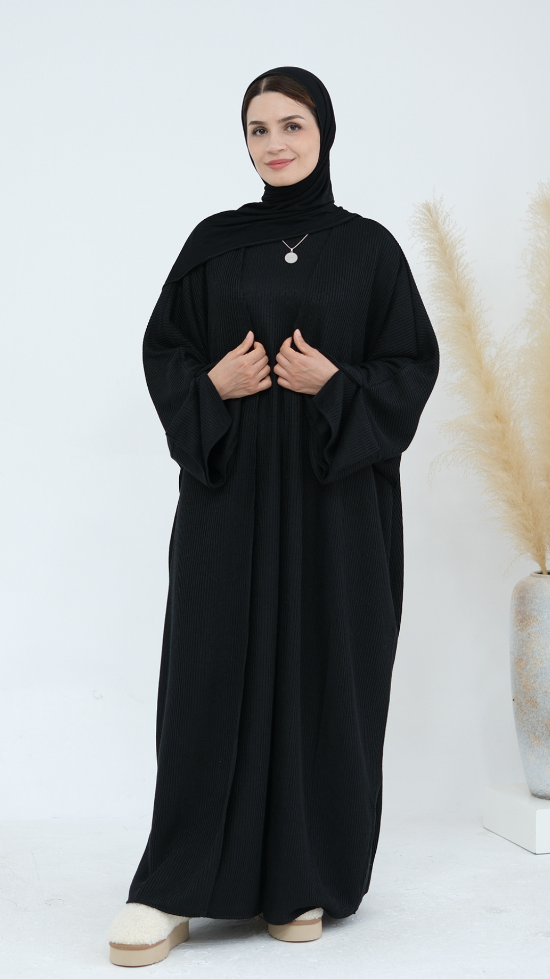 Open Corduroy Abaya