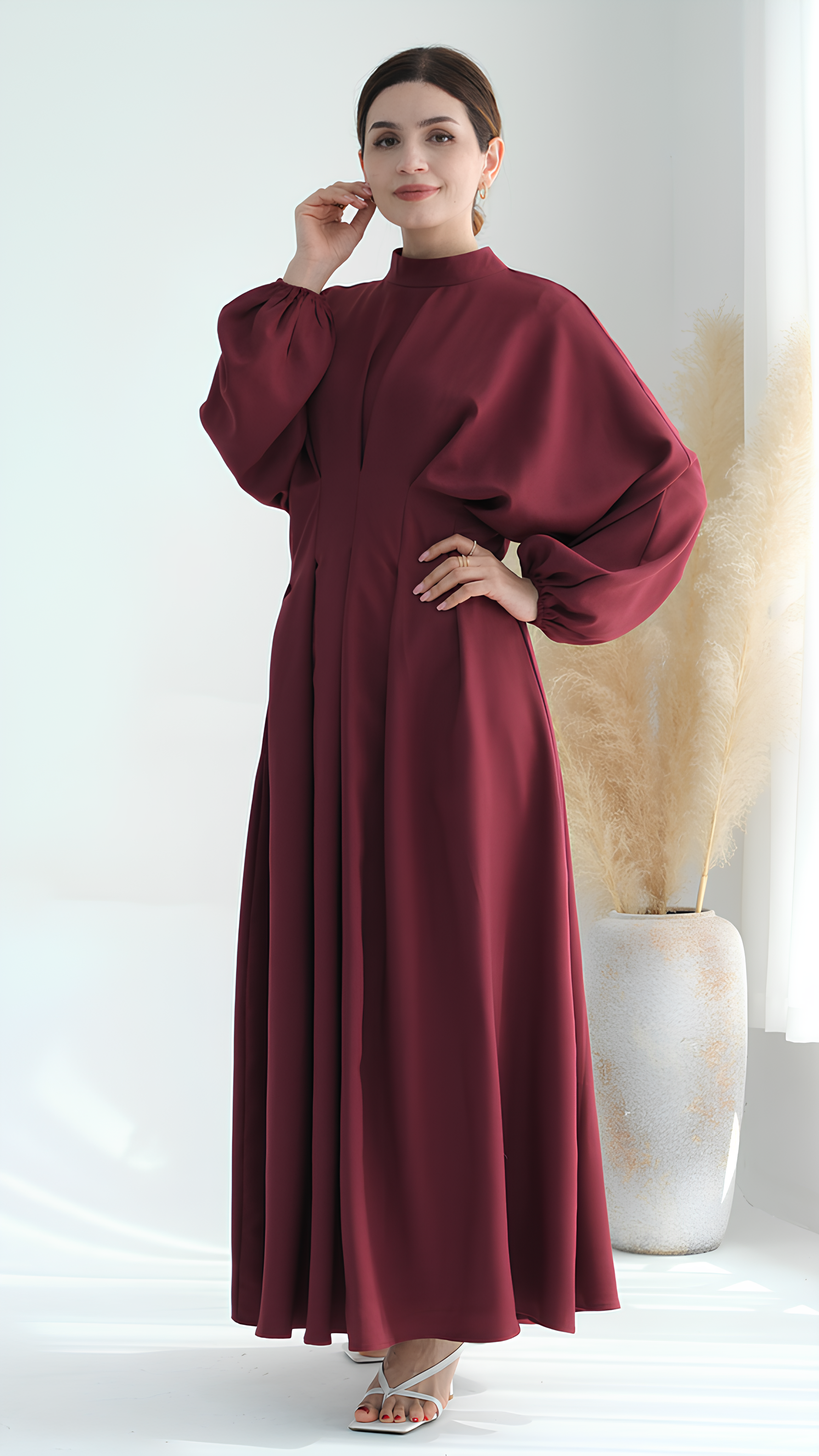 Purpurrote Luxe-Abaya