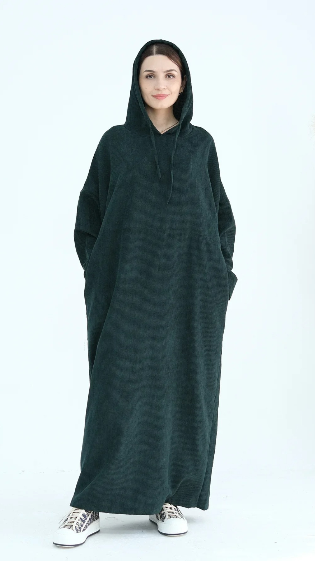 Abaya-Kapuzenpullover aus Cord