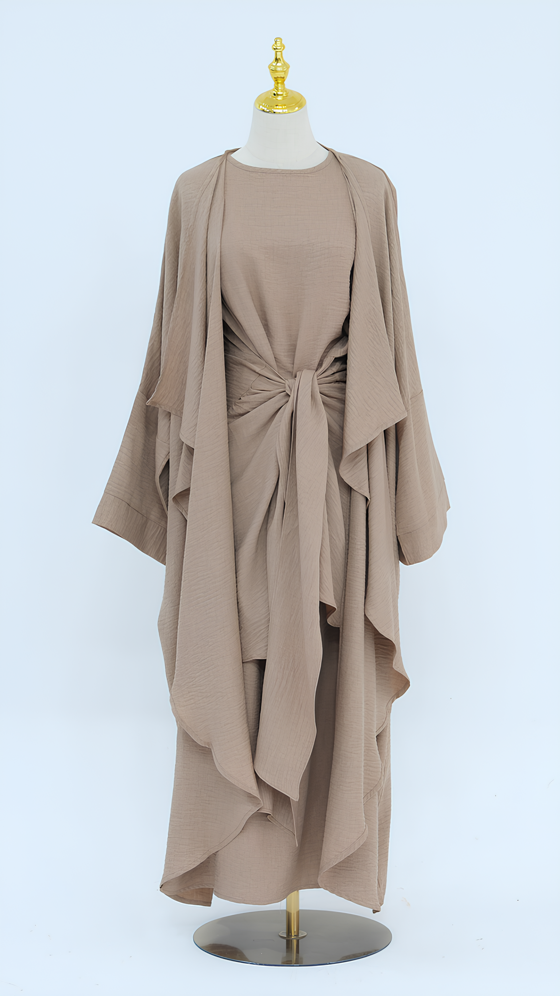 Abaya mit Samtschleife