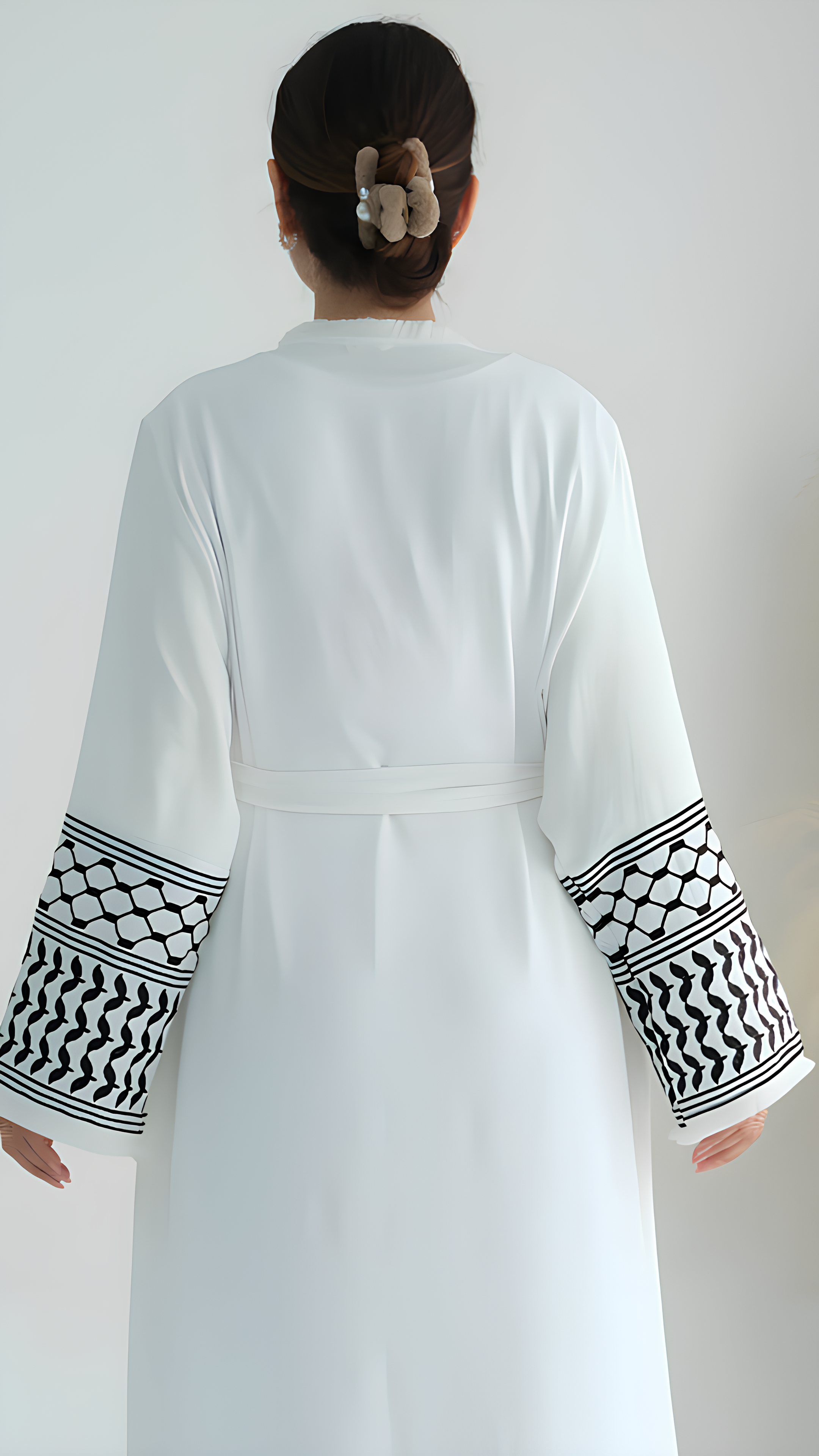 Open Keffiyeh Abaya