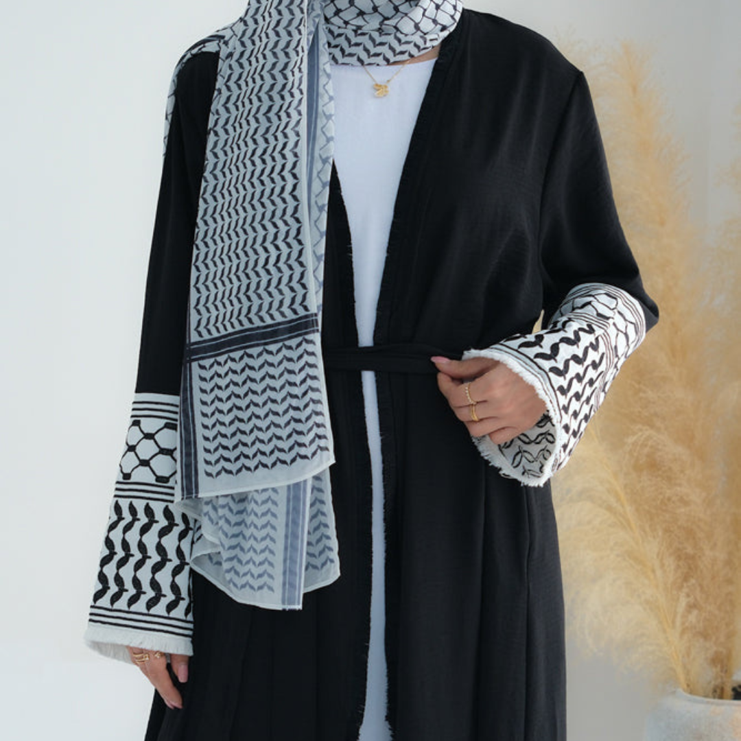 Open Keffiyeh Abaya – themuslimcloset