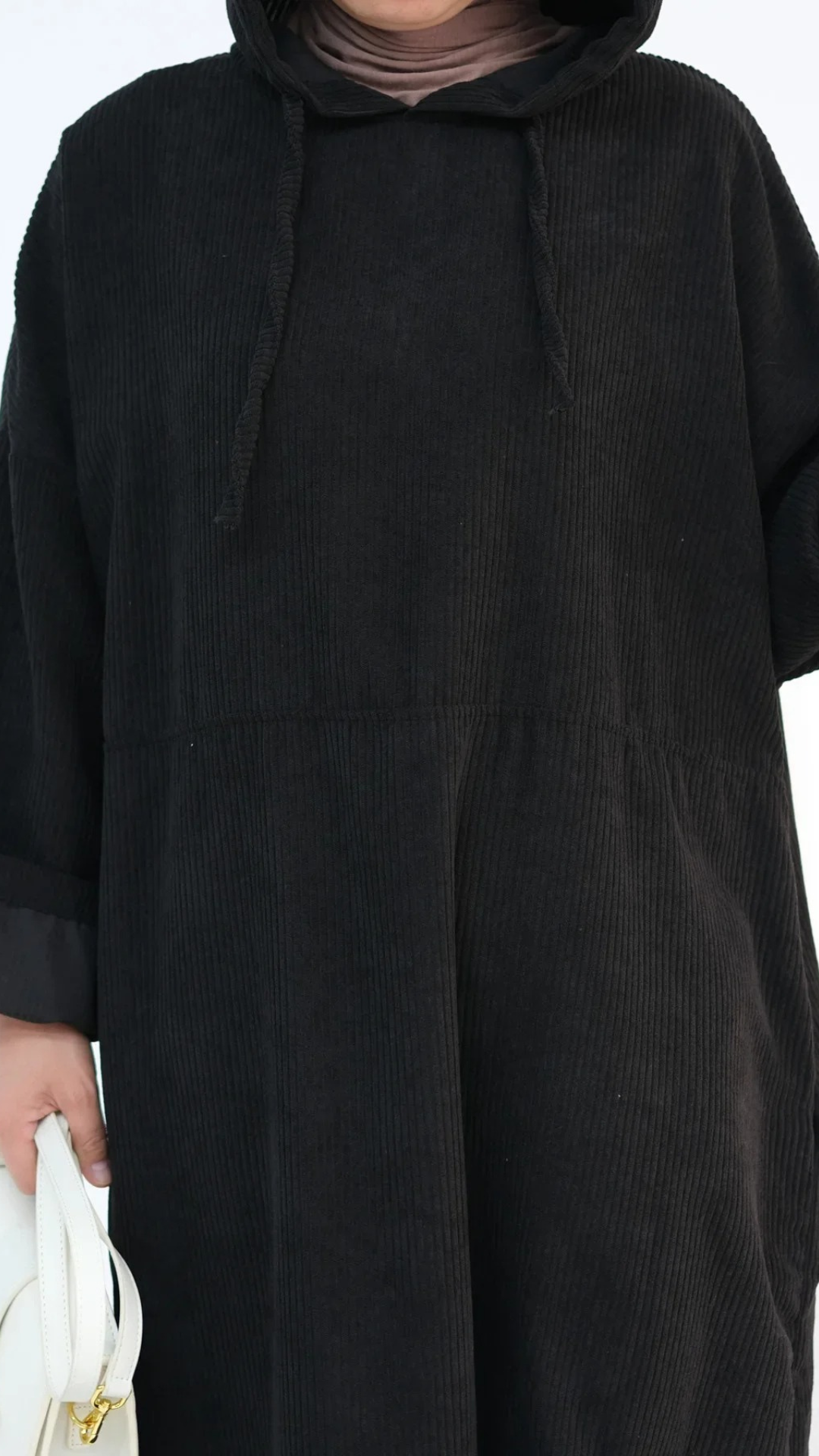 Abaya-Kapuzenpullover aus Cord