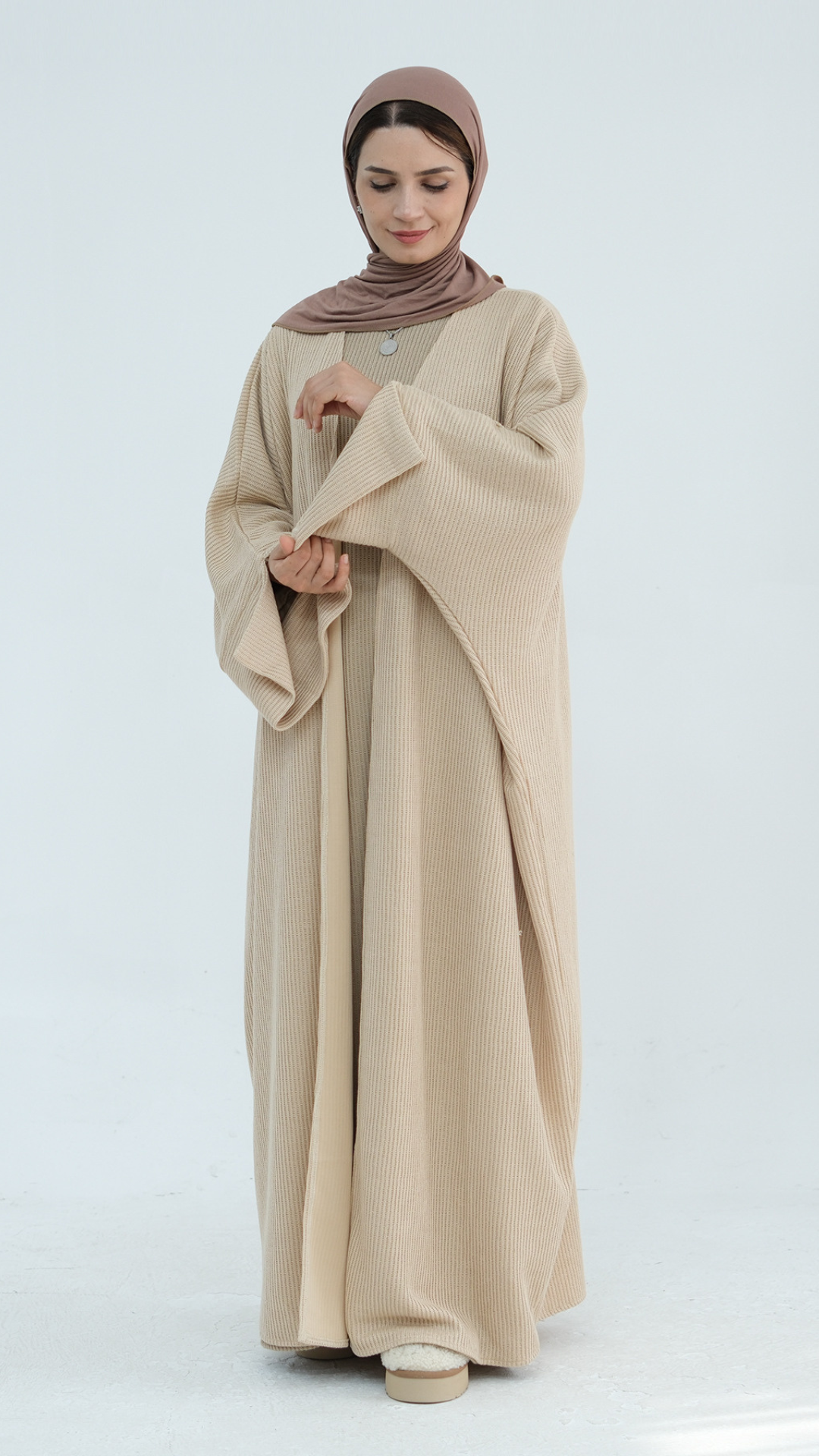 Open Corduroy Abaya