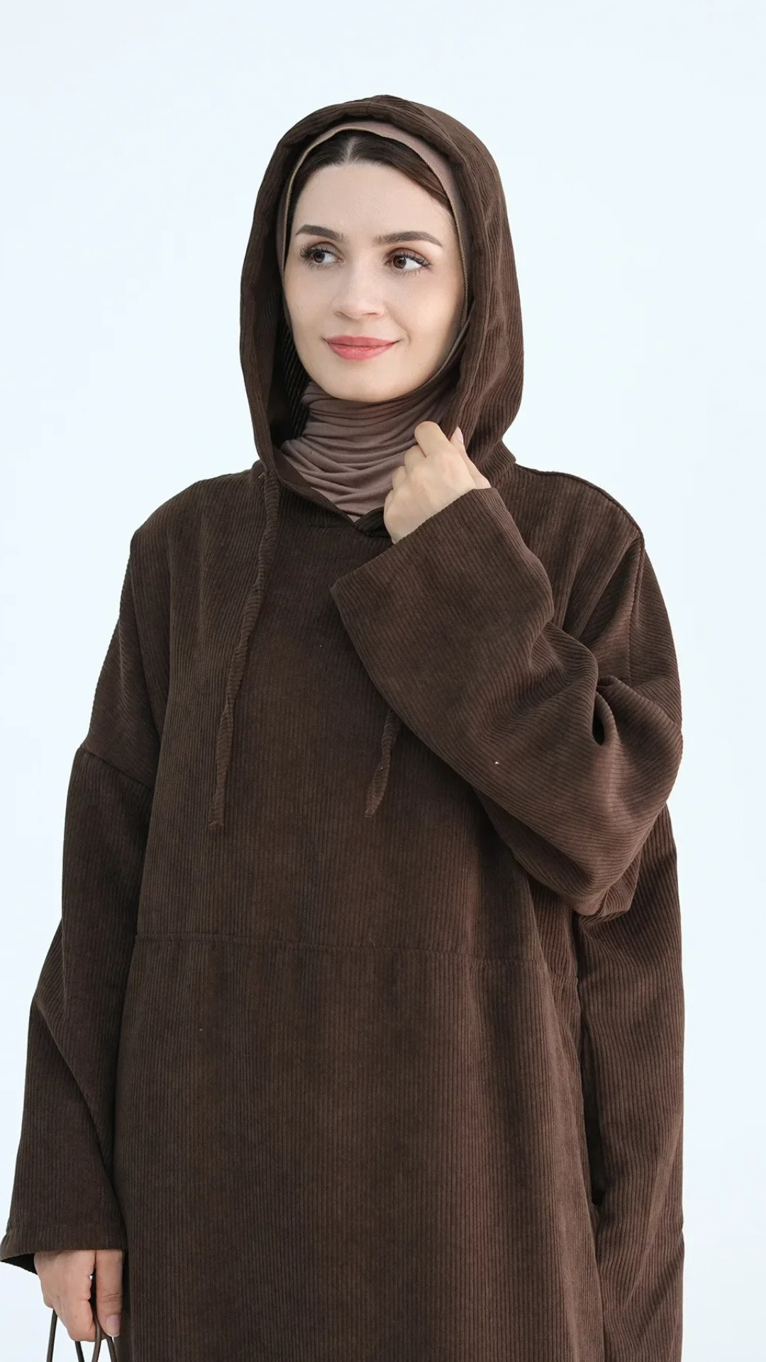 Abaya-Kapuzenpullover aus Cord