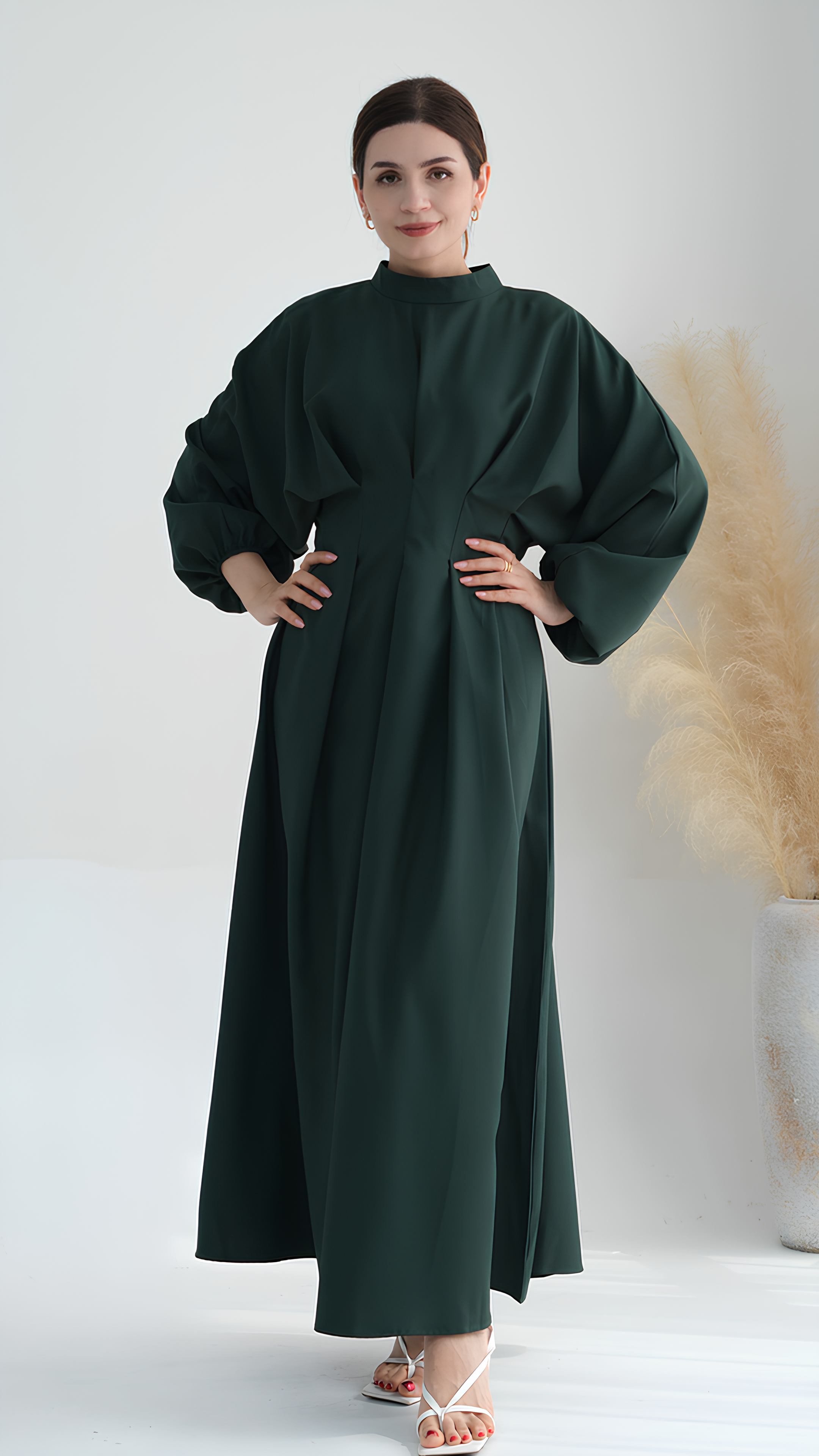 Crimson Luxe Abaya