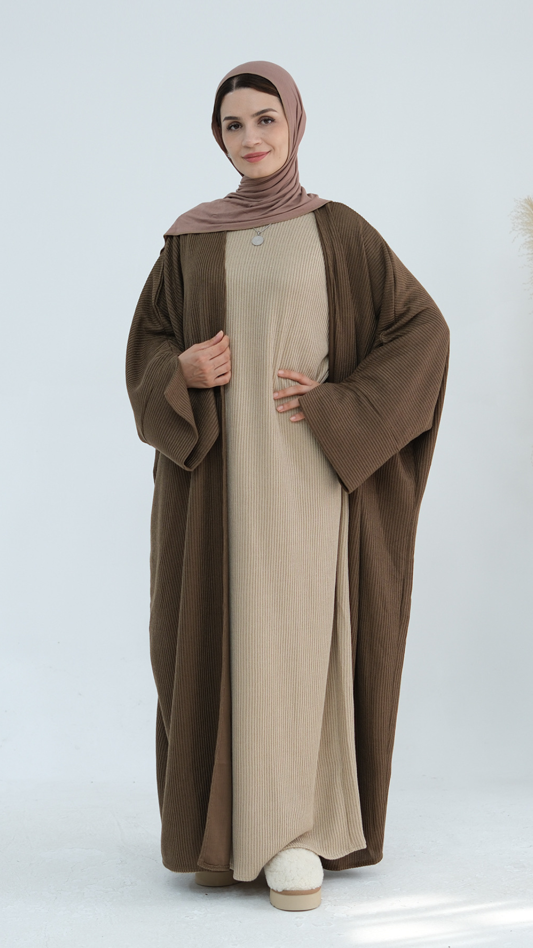 Offene Cord-Abaya