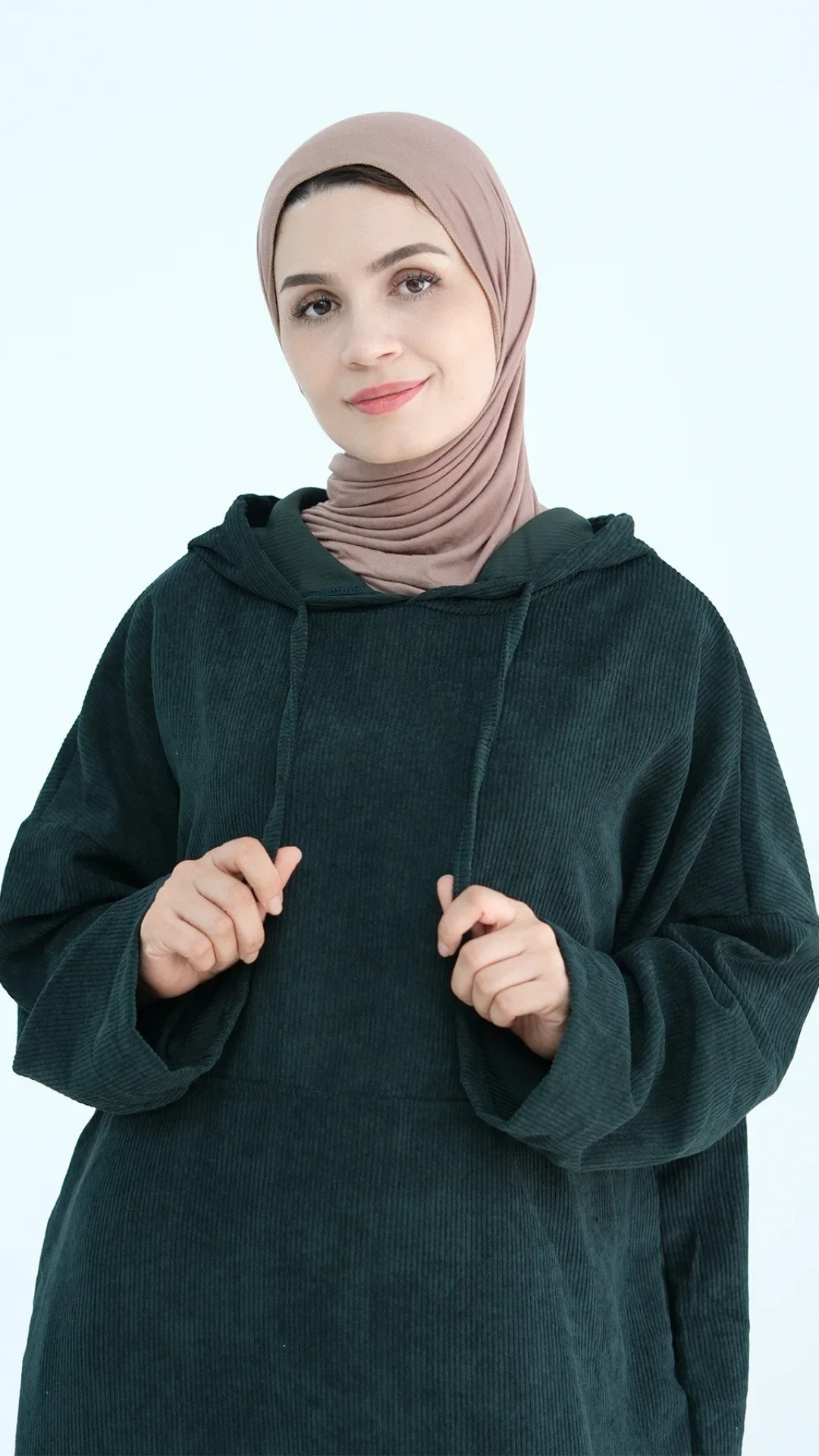 Abaya-Kapuzenpullover aus Cord