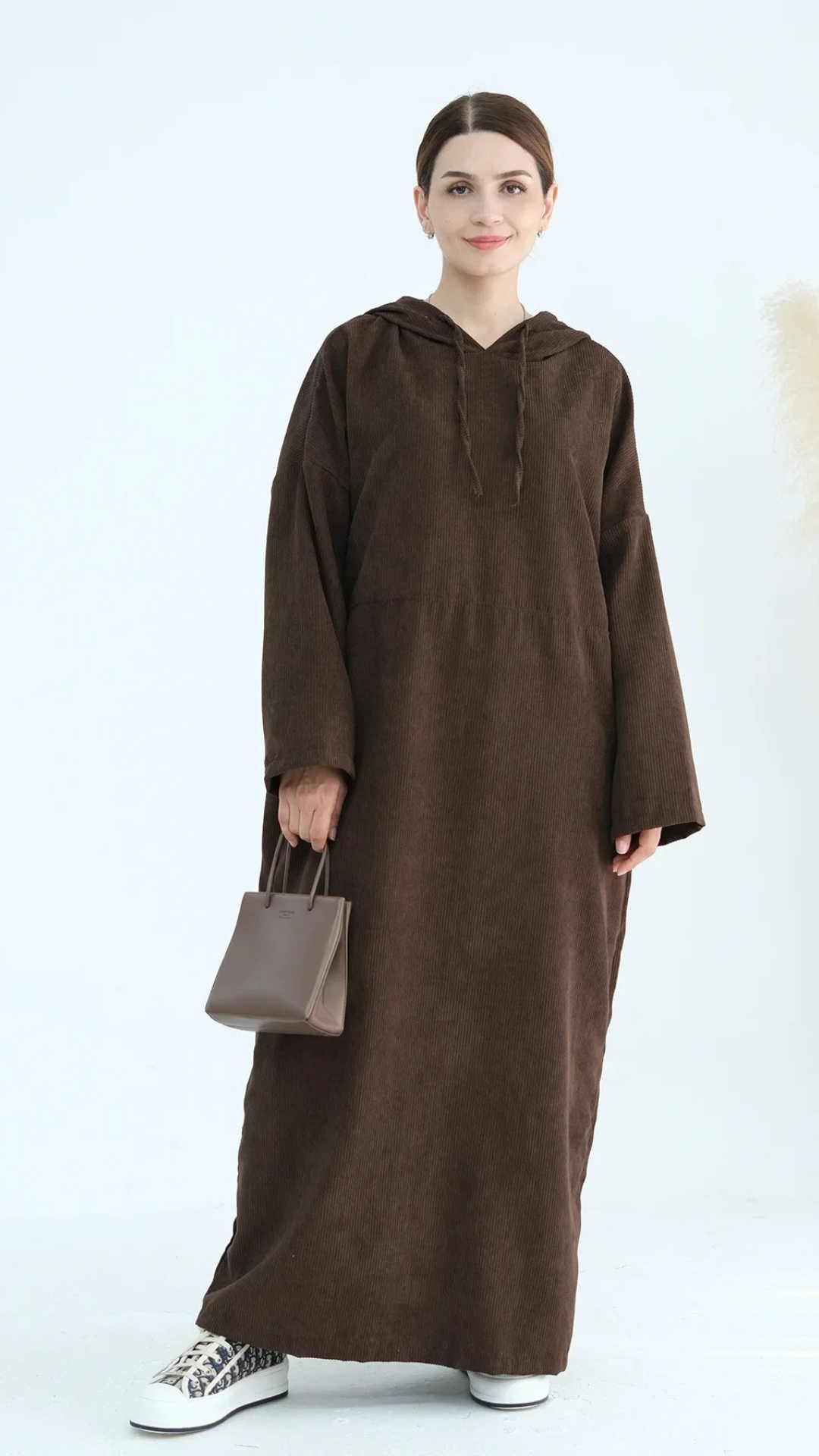 Abaya-Kapuzenpullover aus Cord