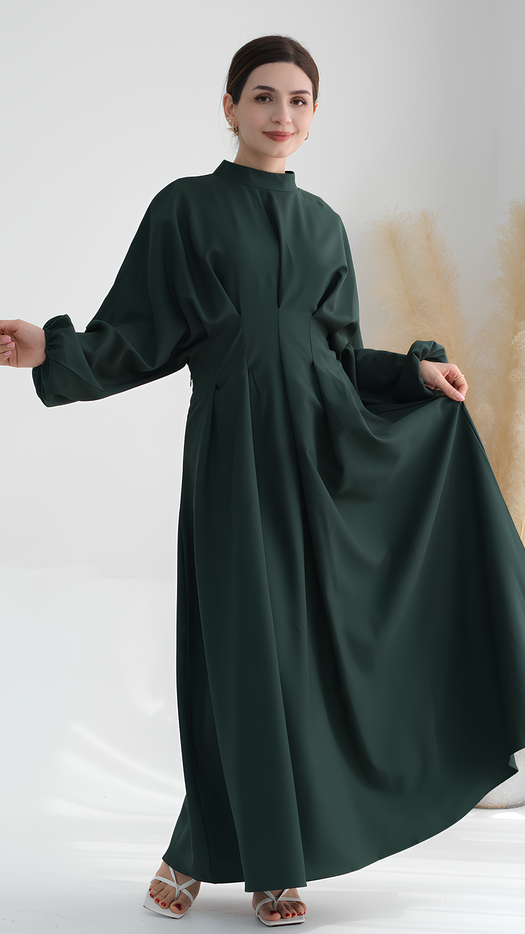 Crimson Luxe Abaya