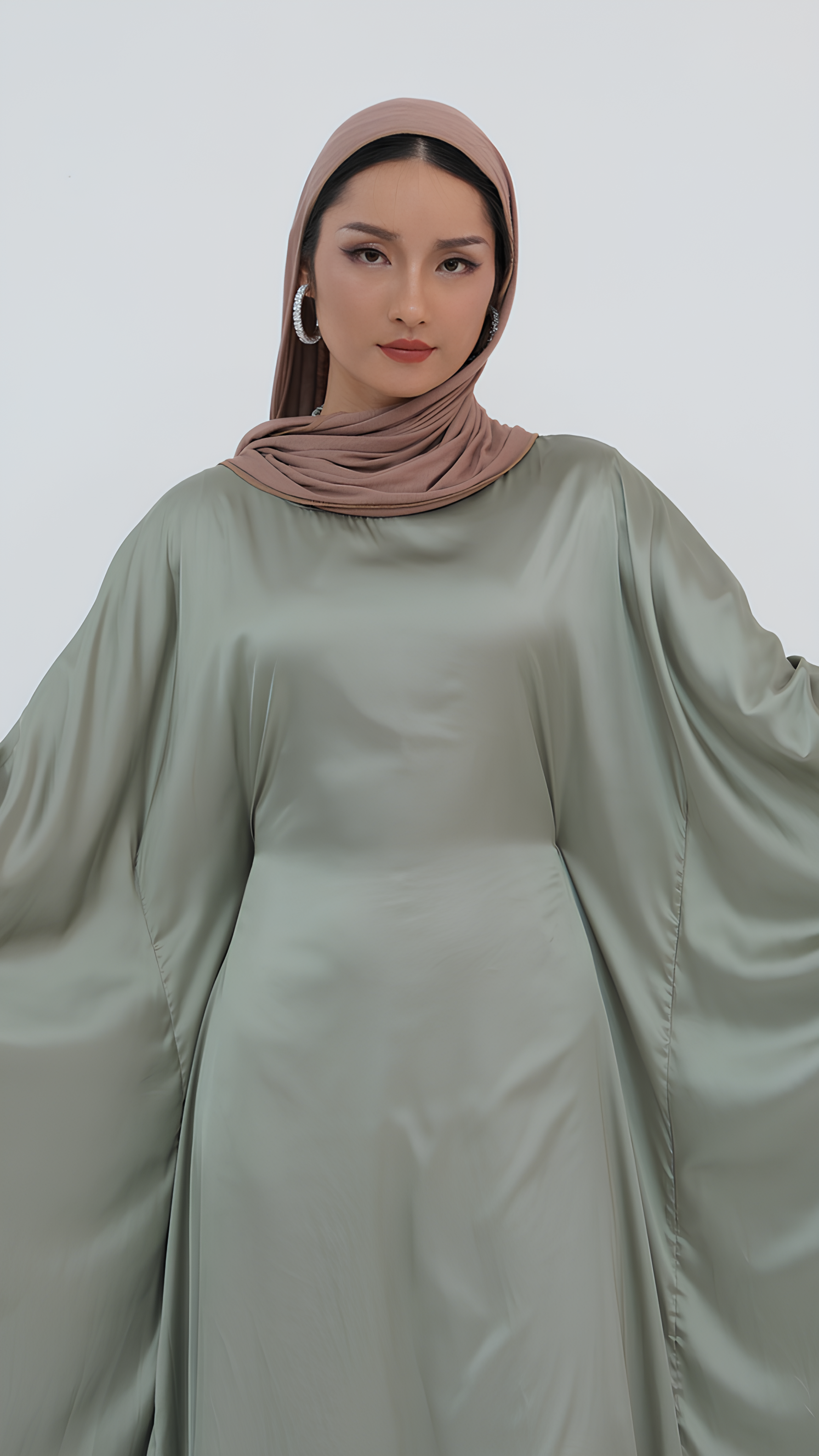 Abaya papillon en satin velours