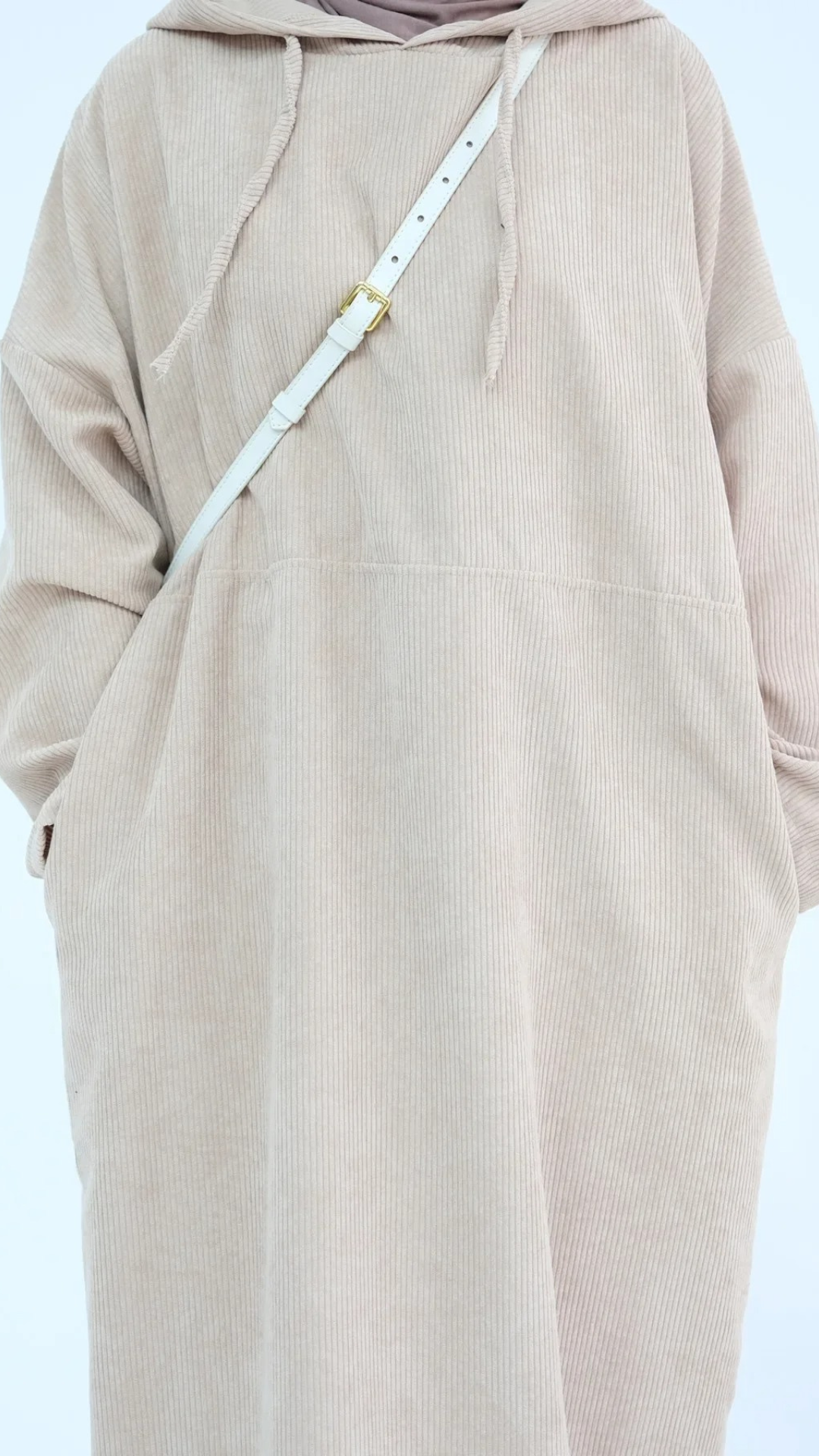 Corduroy Abaya Hoodie