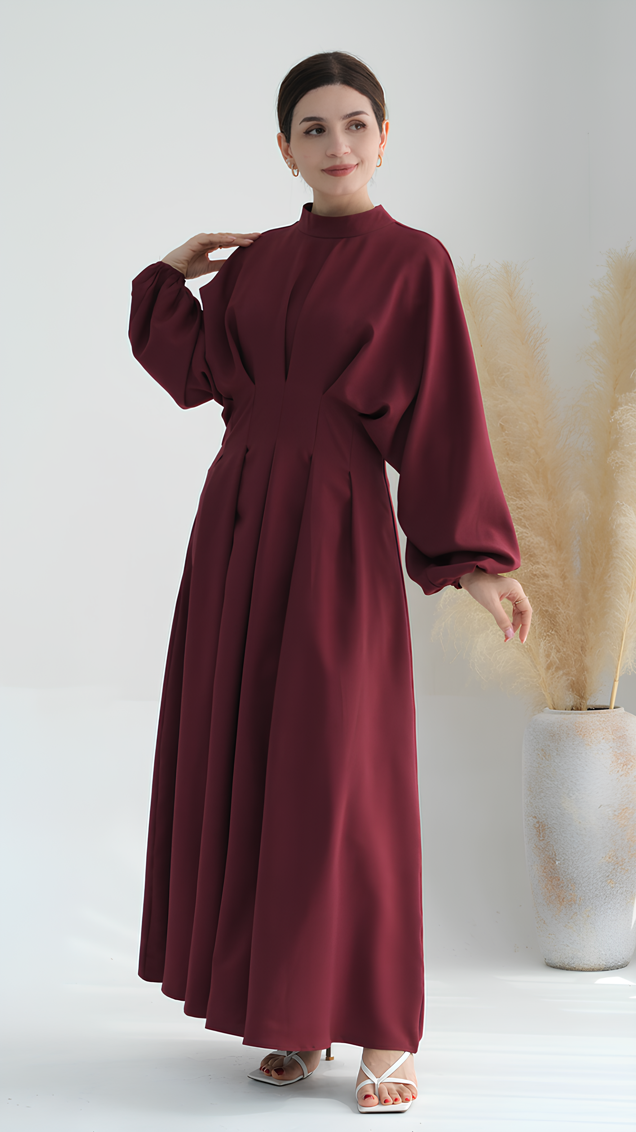 Purpurrote Luxe-Abaya