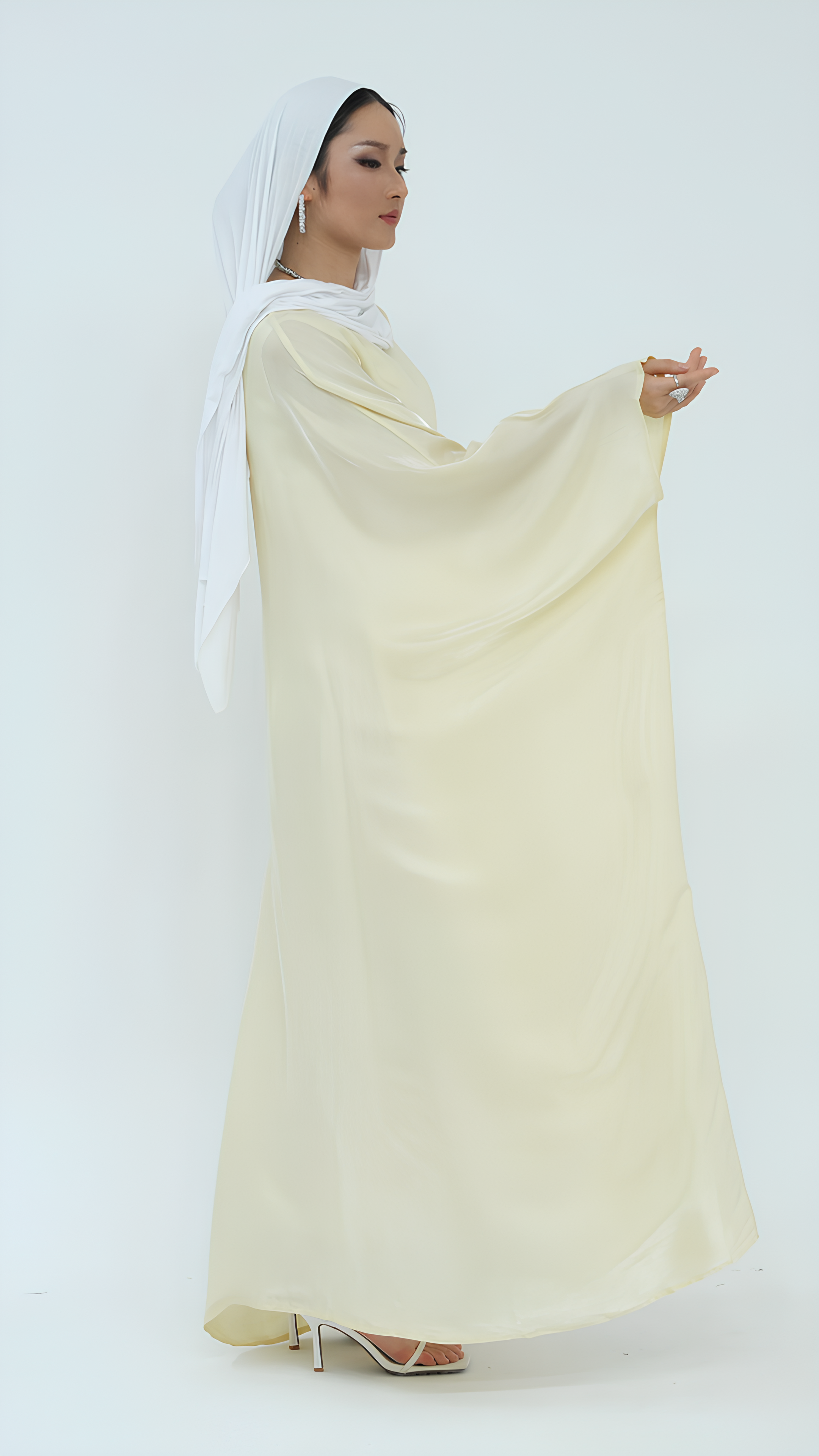 Satin Elegance Butterfly Abaya