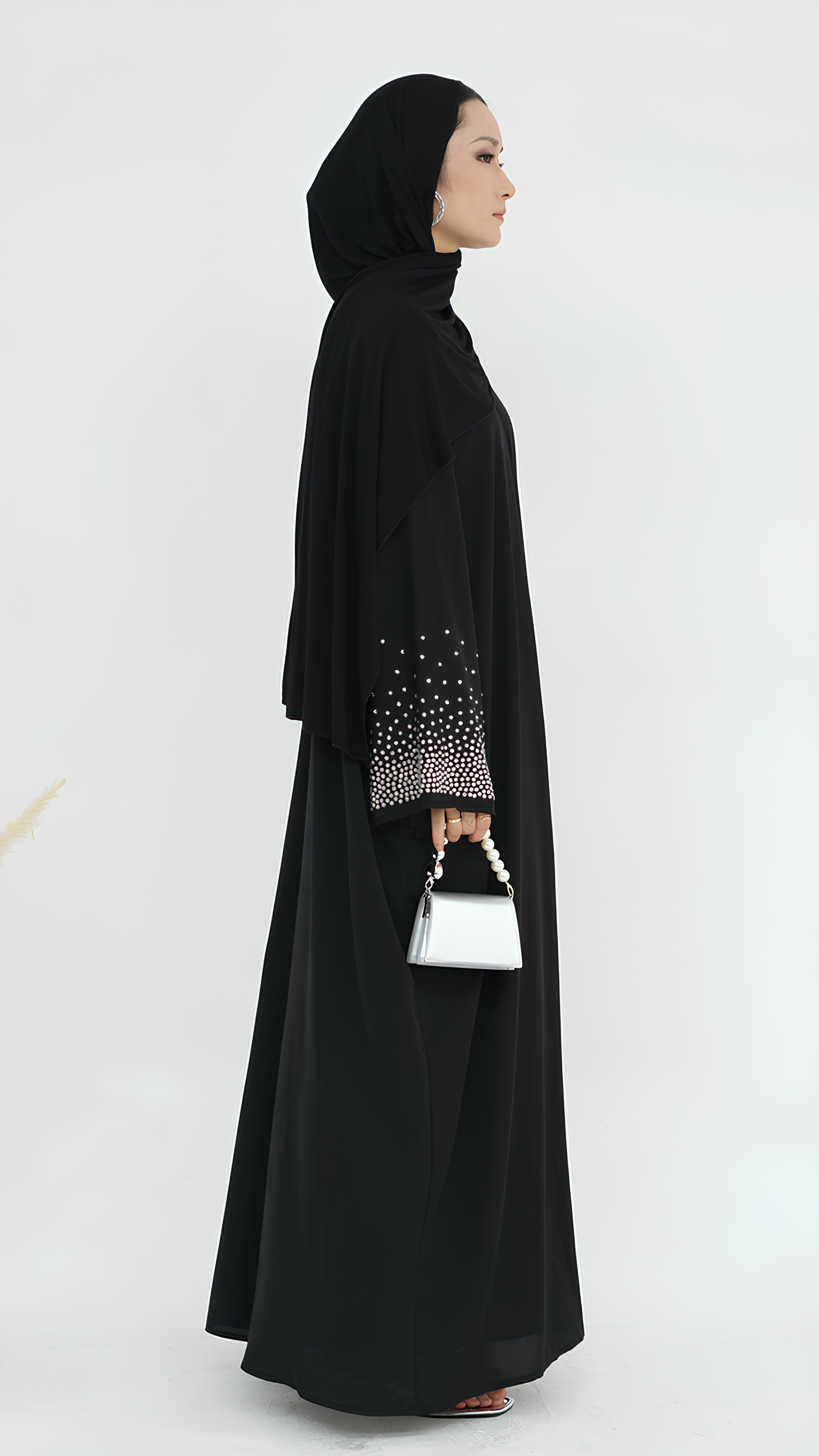 Abaya scintillante de minuit