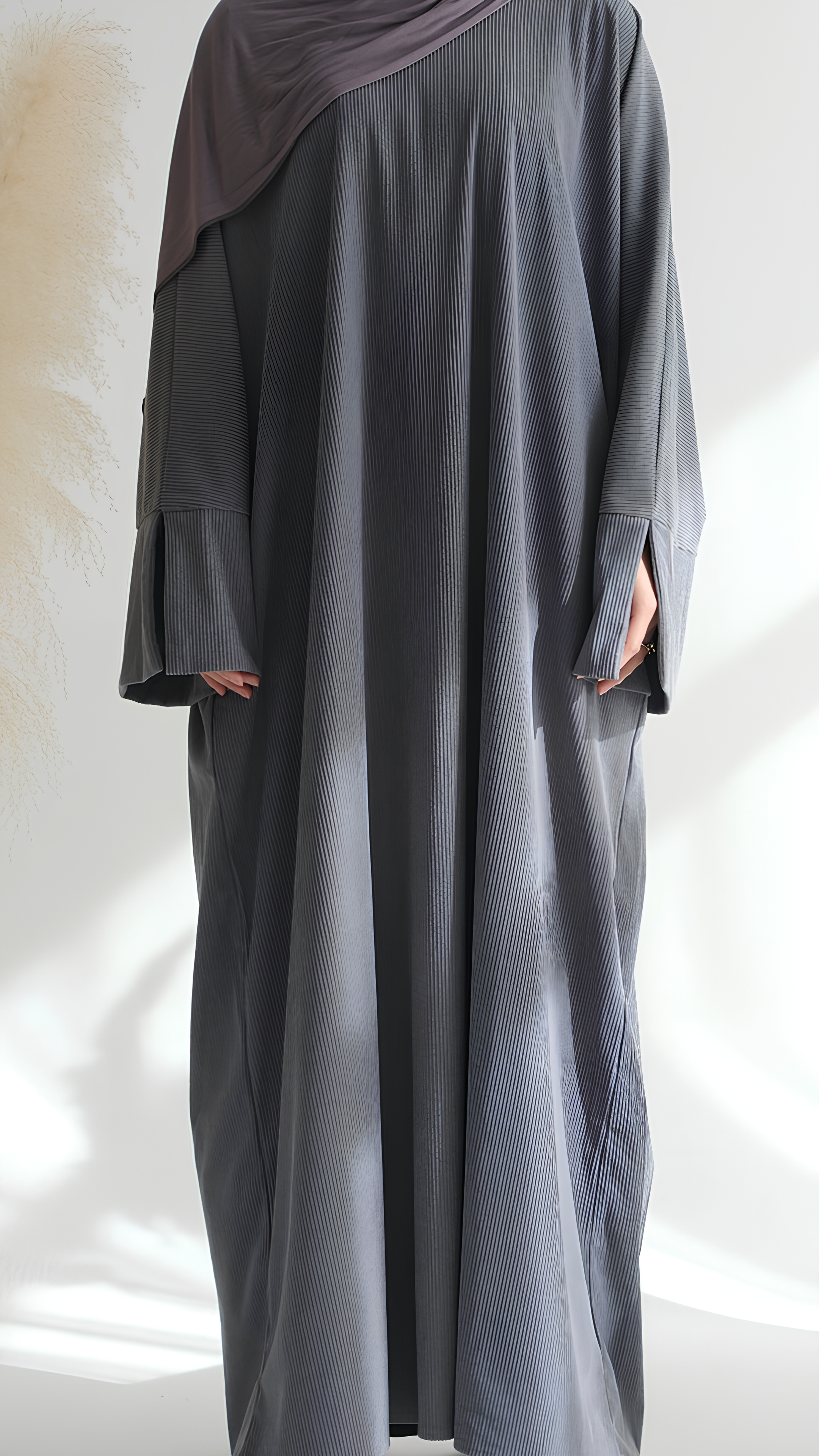 Geschlossene Cord-Abaya