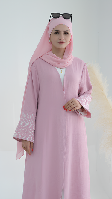 pink keffiyeh dress KEFFIYEH DOLLS DRESS / Pink with Poppy red ., ., the return of the original  keffiyeh dolls dress in a new summer colourway., lightweight cotton with  signature keffiyeh-inspired detailing and an