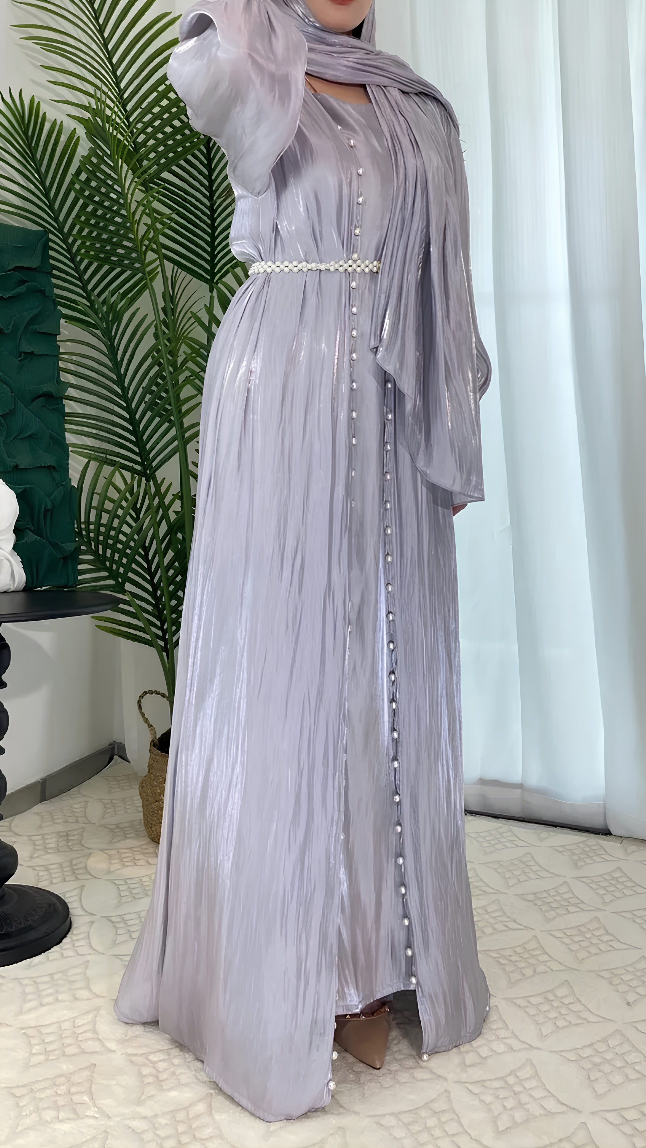 Opulente Perlen-Abaya