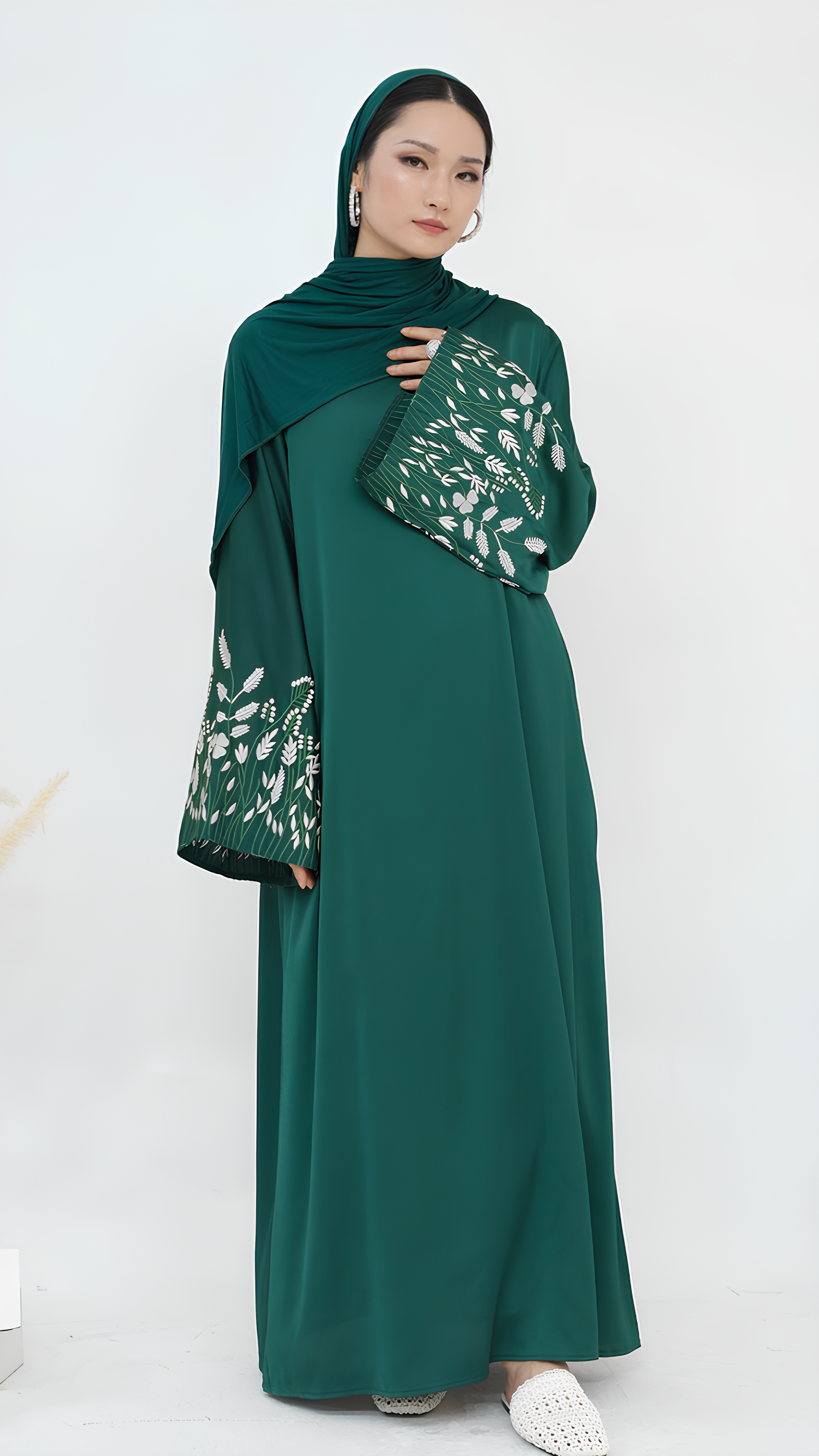 Abaya élégante en sable