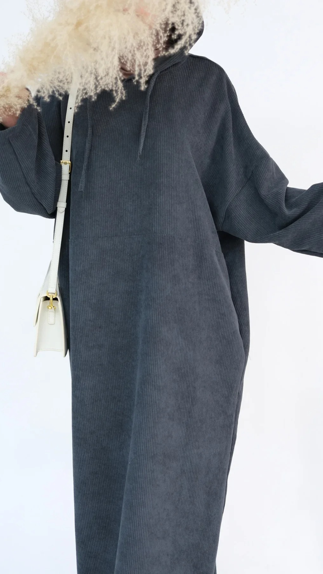 Corduroy Abaya Hoodie