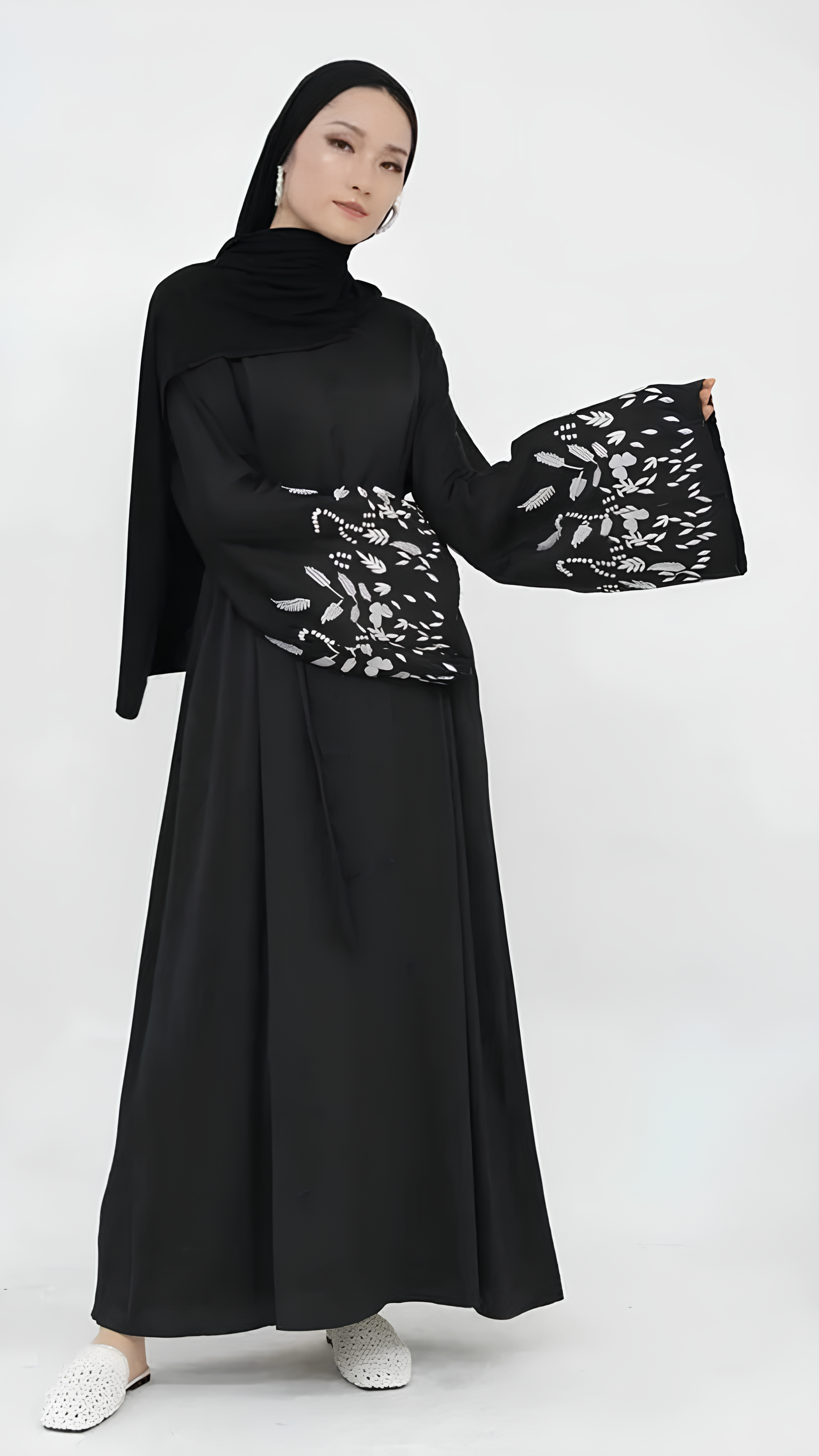 Abaya élégante en sable