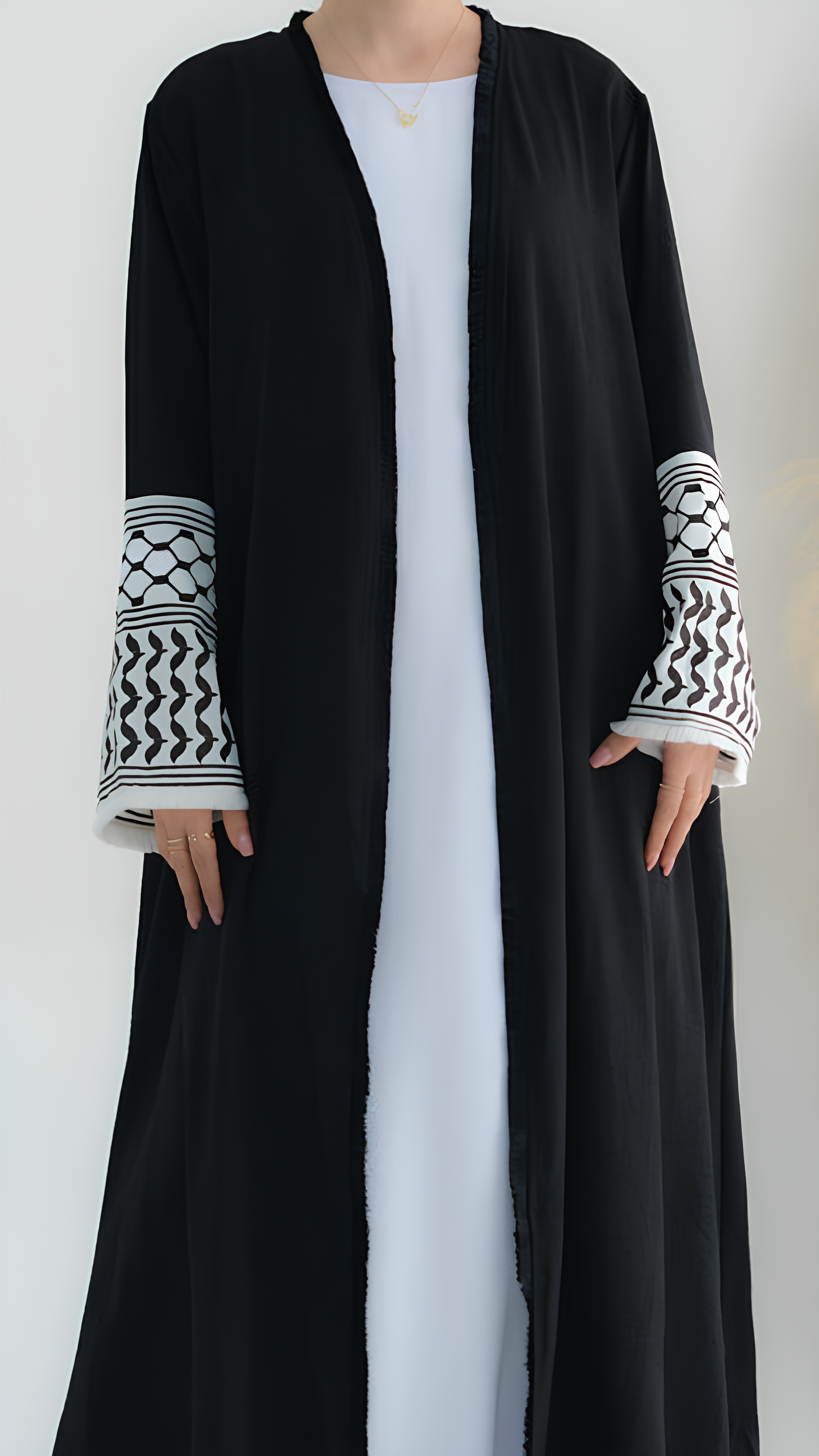 Open Keffiyeh Abaya