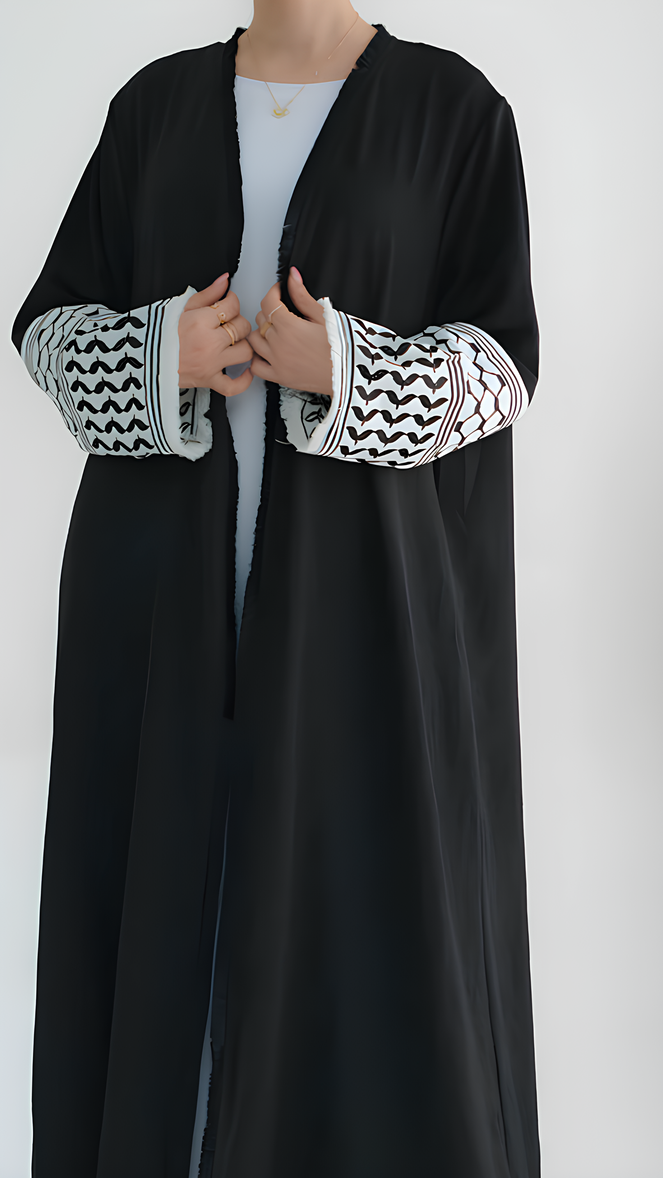 Open Keffiyeh Abaya