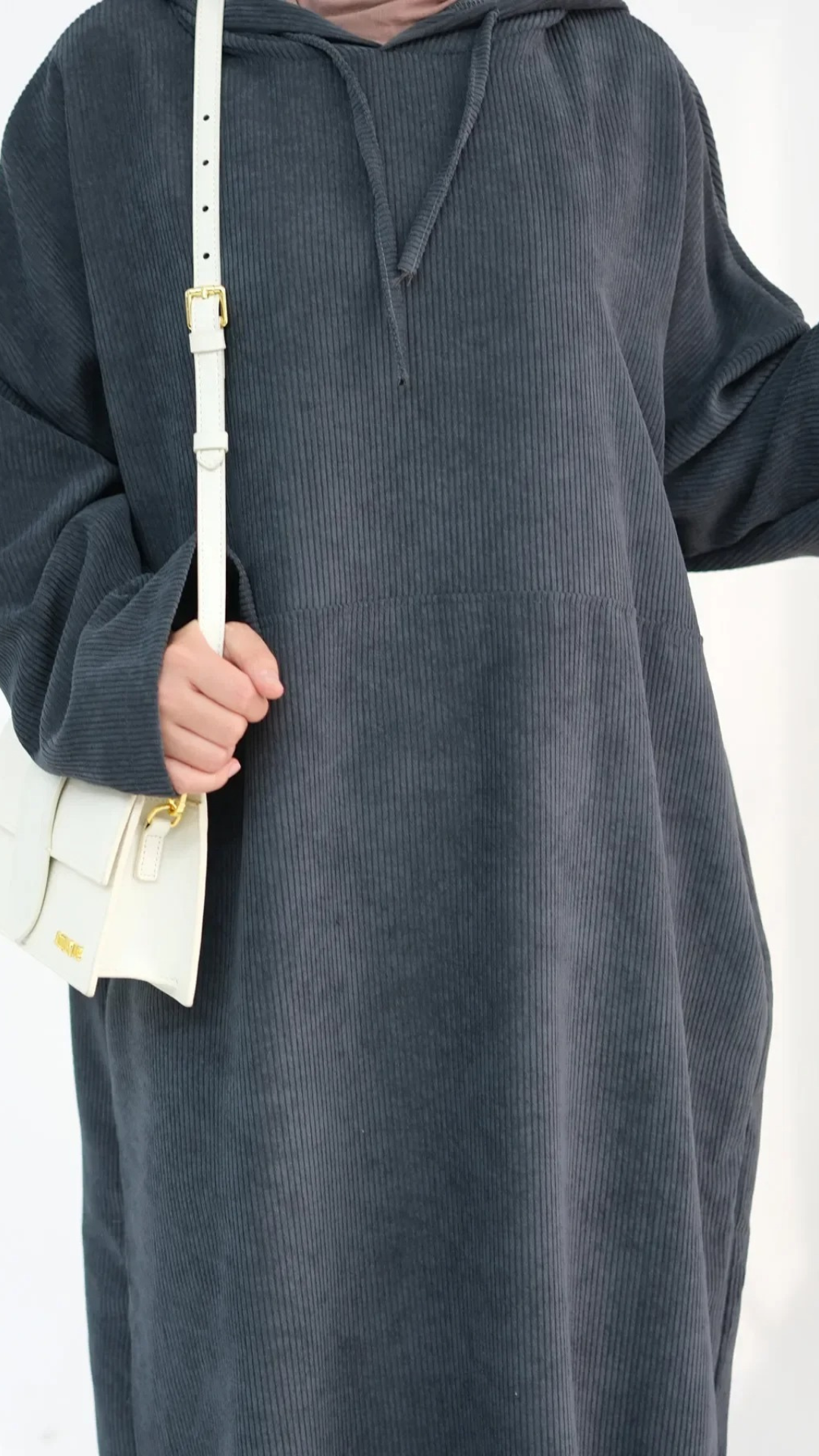 Abaya-Kapuzenpullover aus Cord