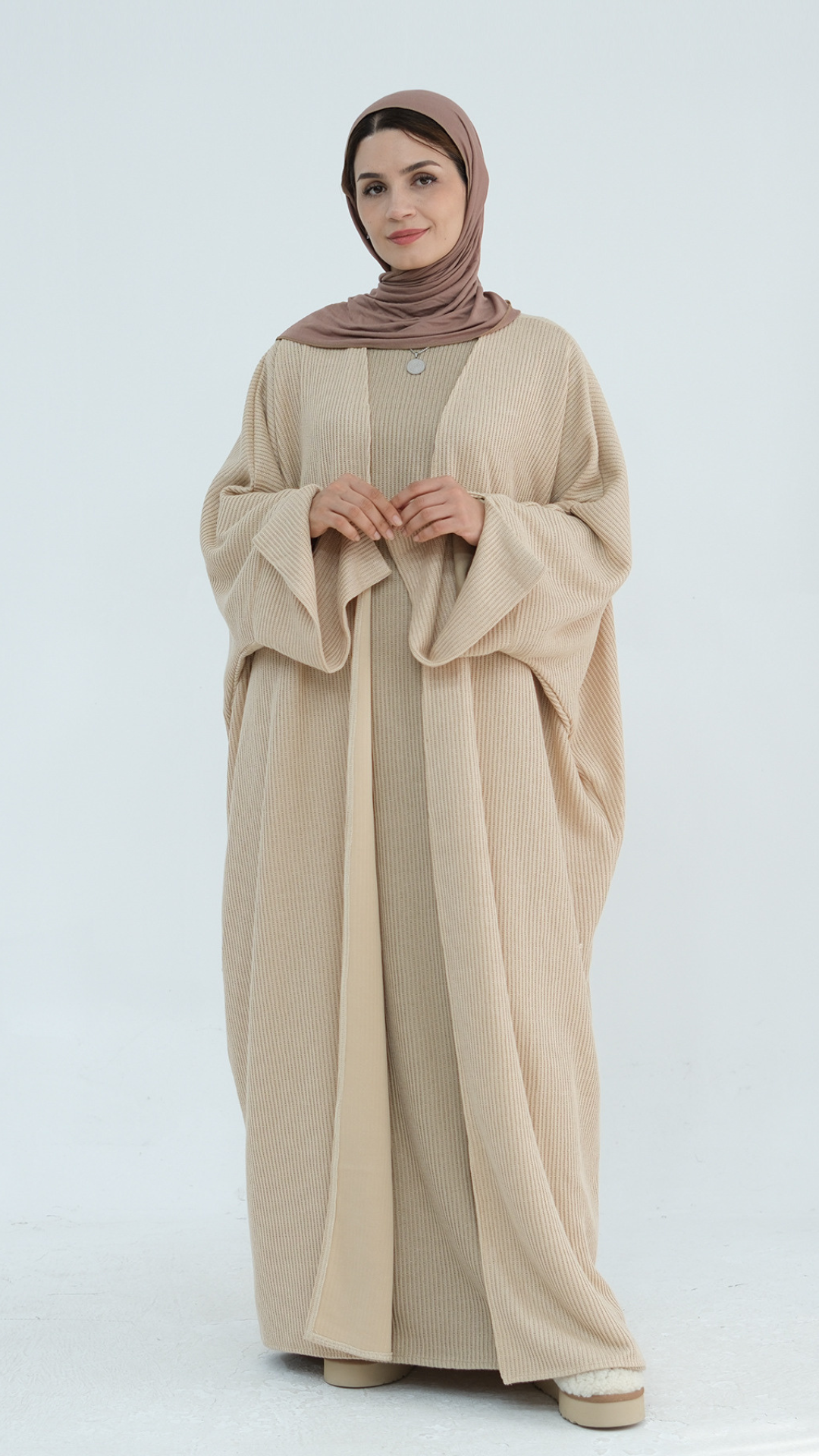 Open Corduroy Abaya