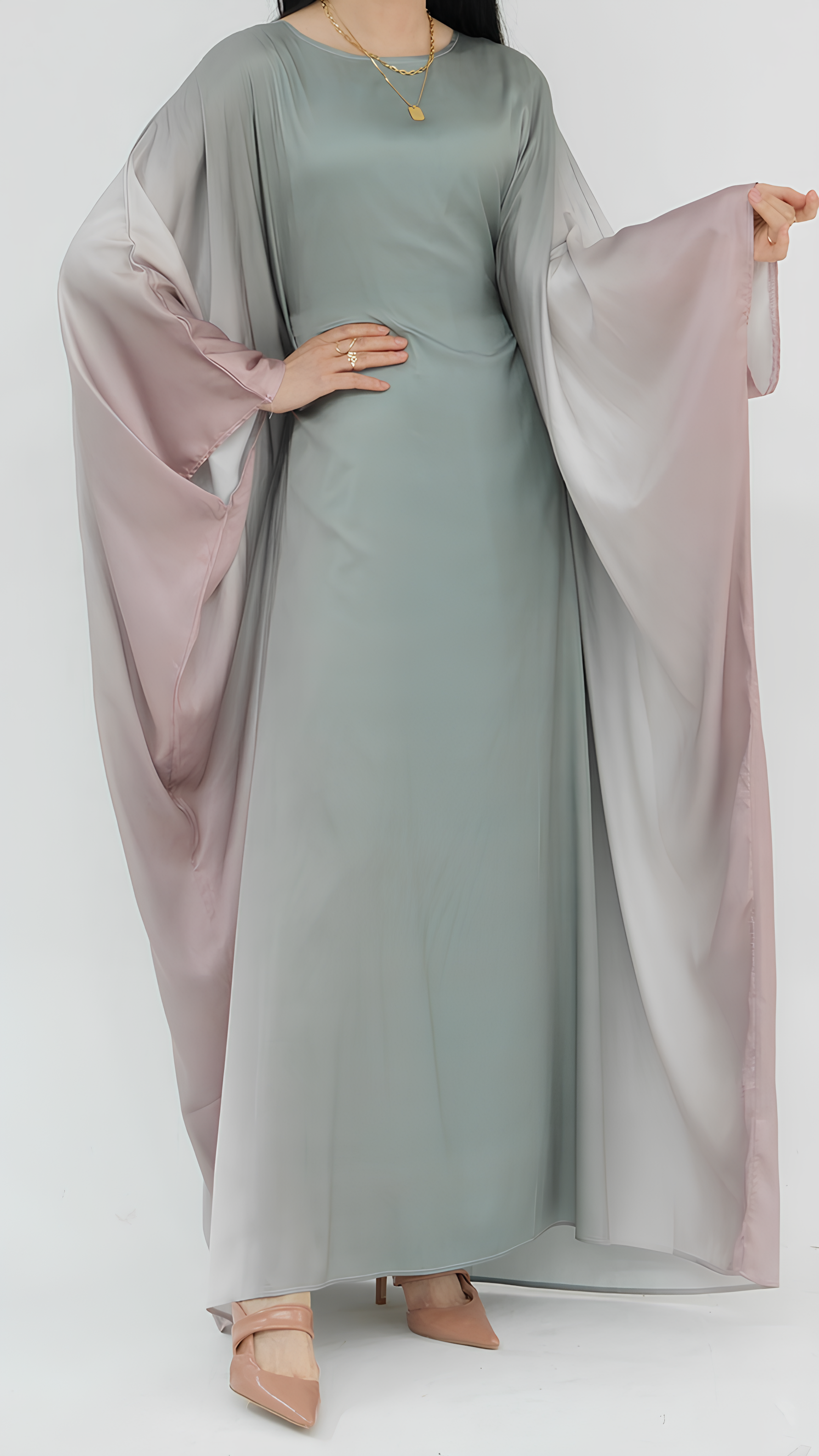 Gradient Butterfly Abaya