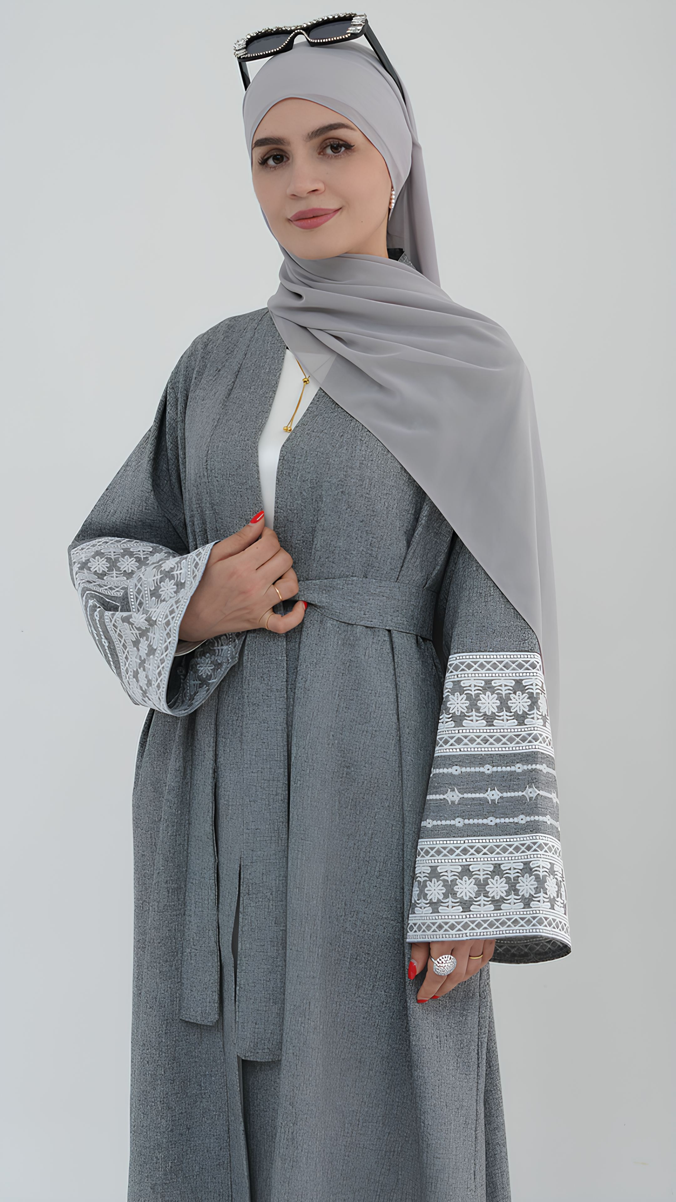 Elegant Open Abaya