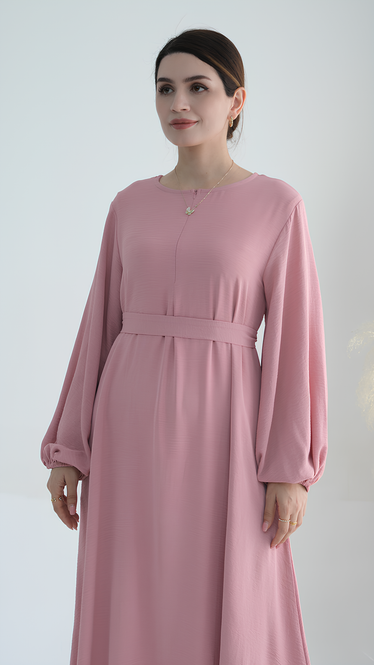 inner slip dress long sleeve Cuff Sleeved Inner Slip Pink / 54