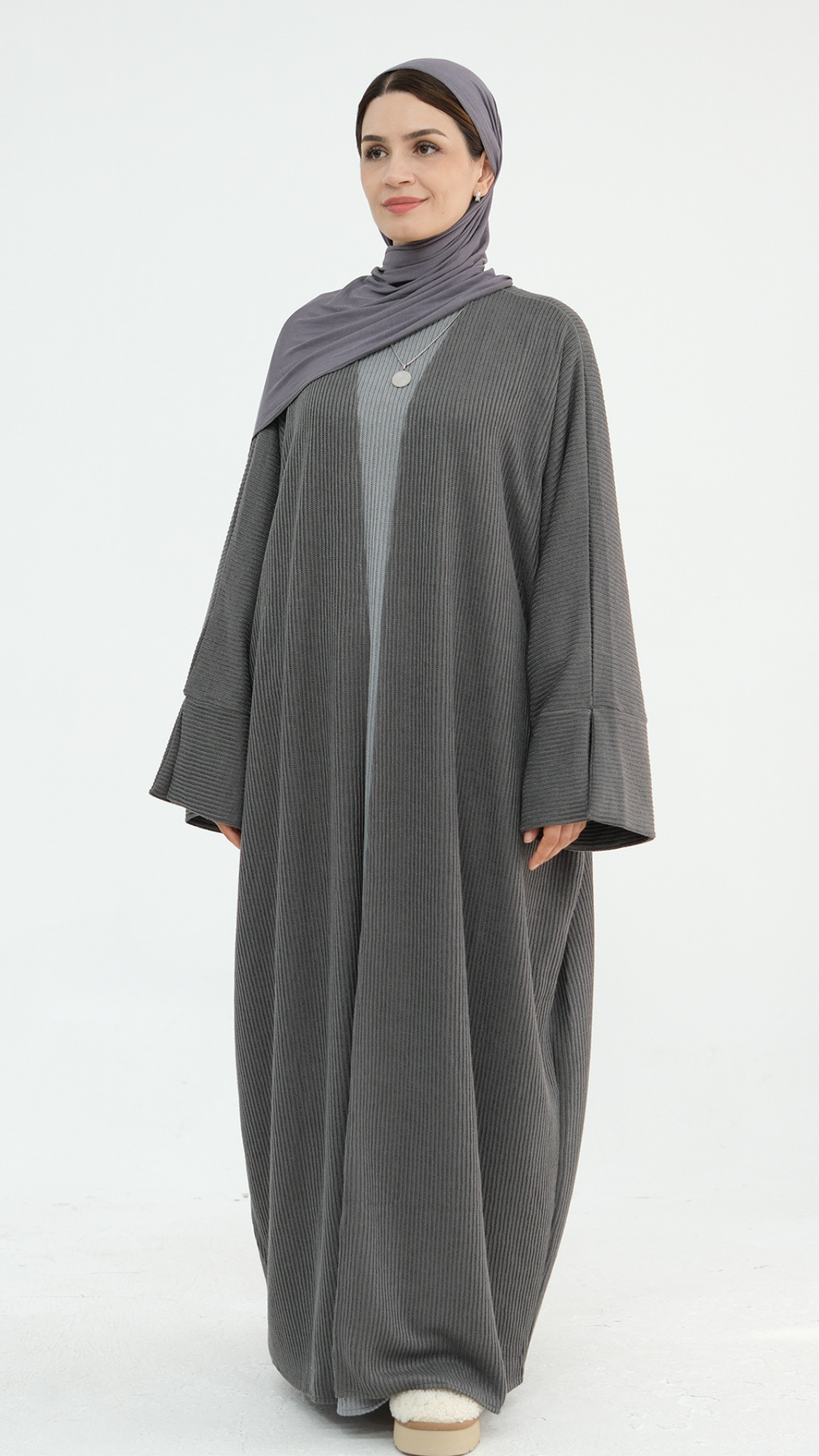 Open Corduroy Abaya