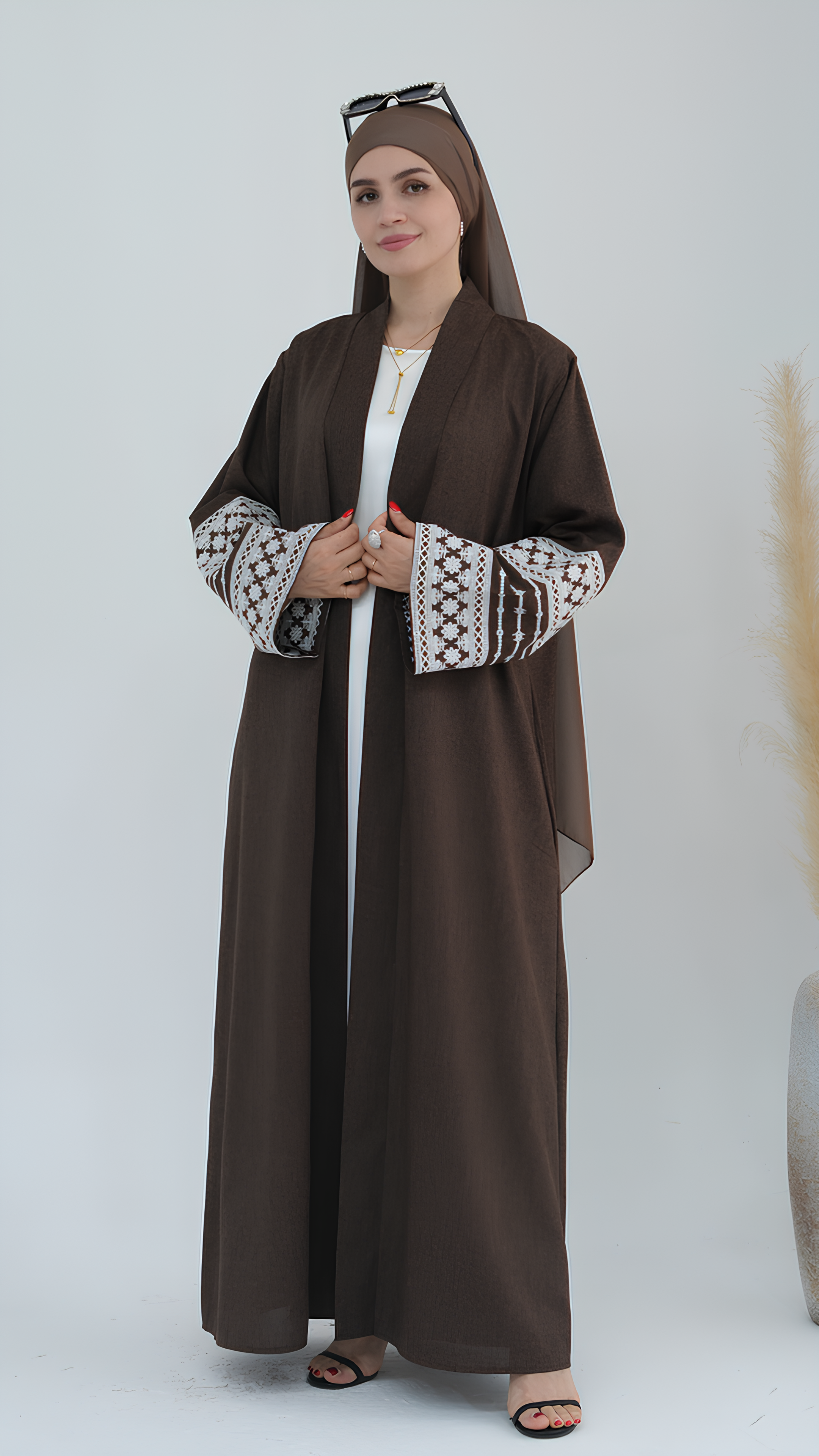 Elegant Open Abaya