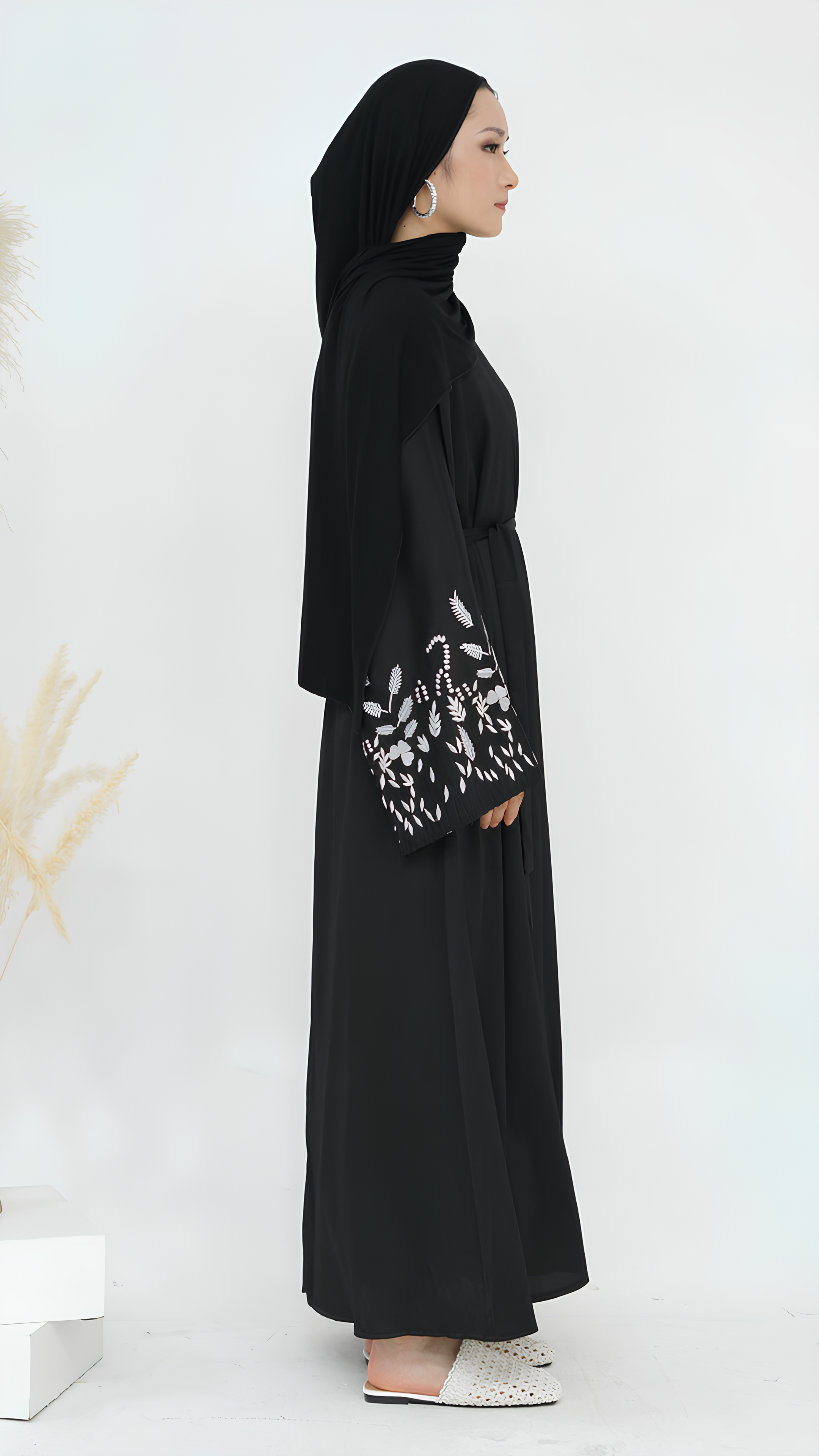 Abaya élégante en sable