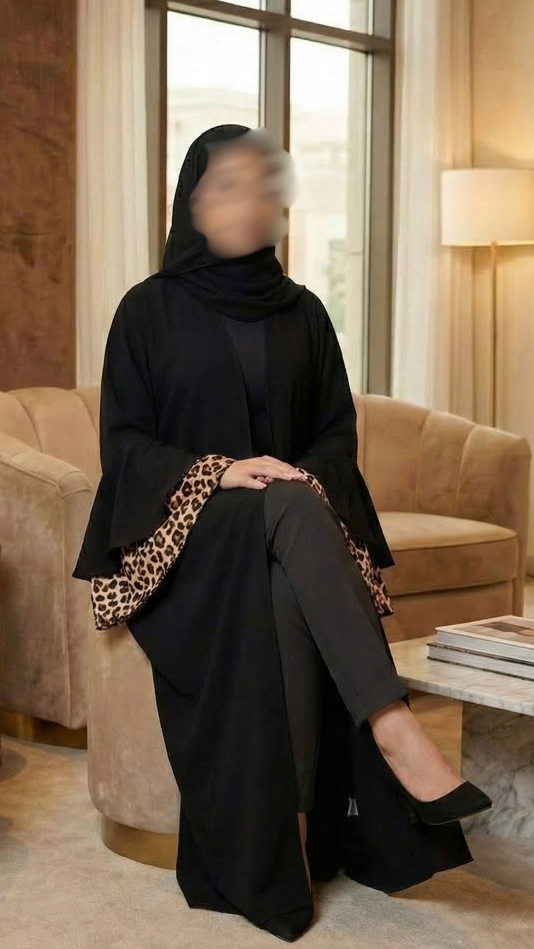 Nyra Leopard Abaya