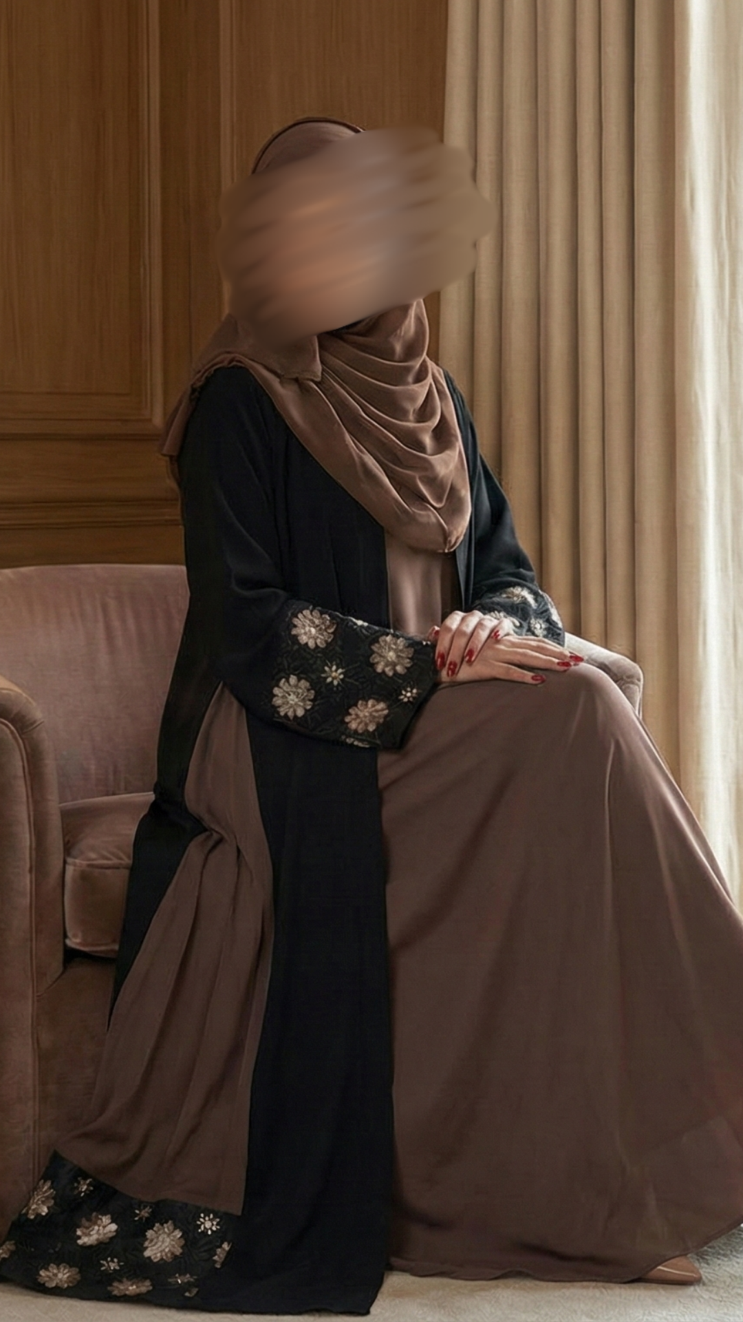 Noir Fleur Abaya
