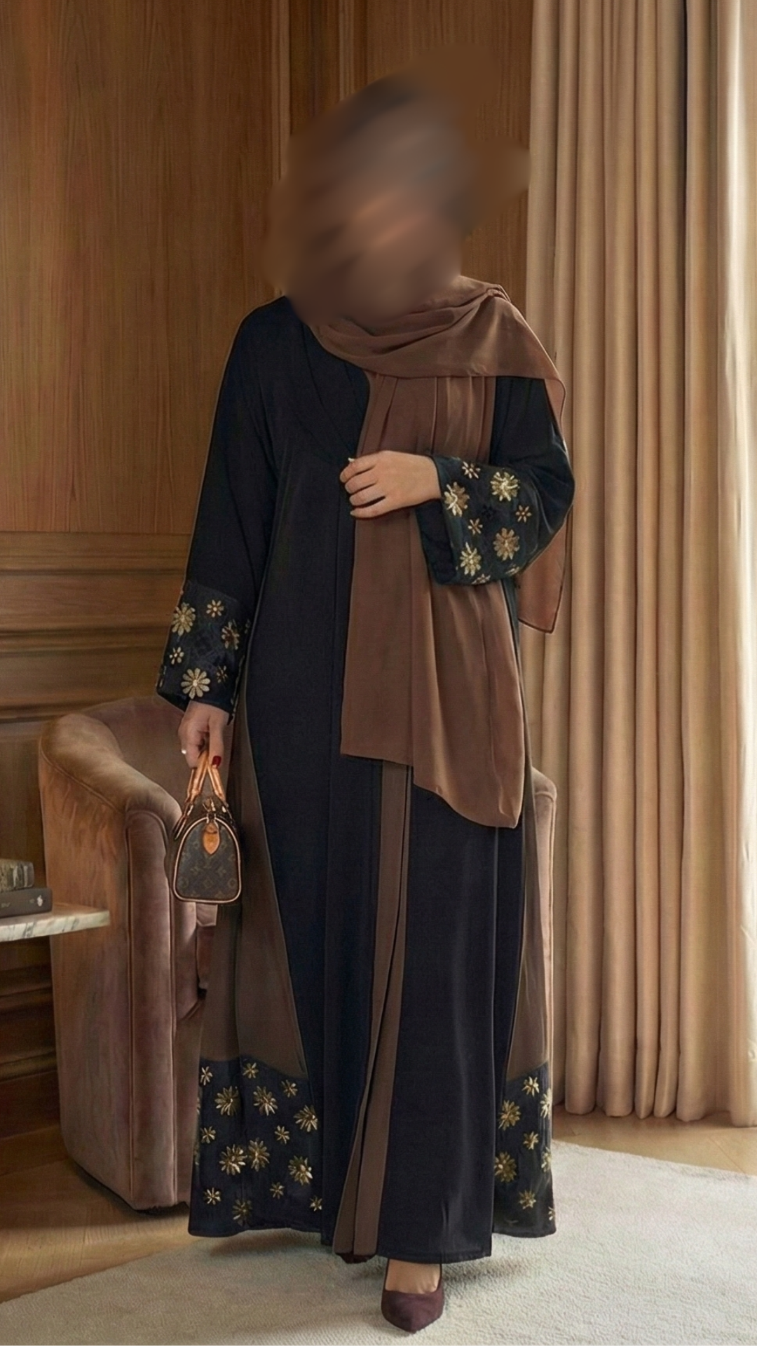 Noir Fleur Abaya